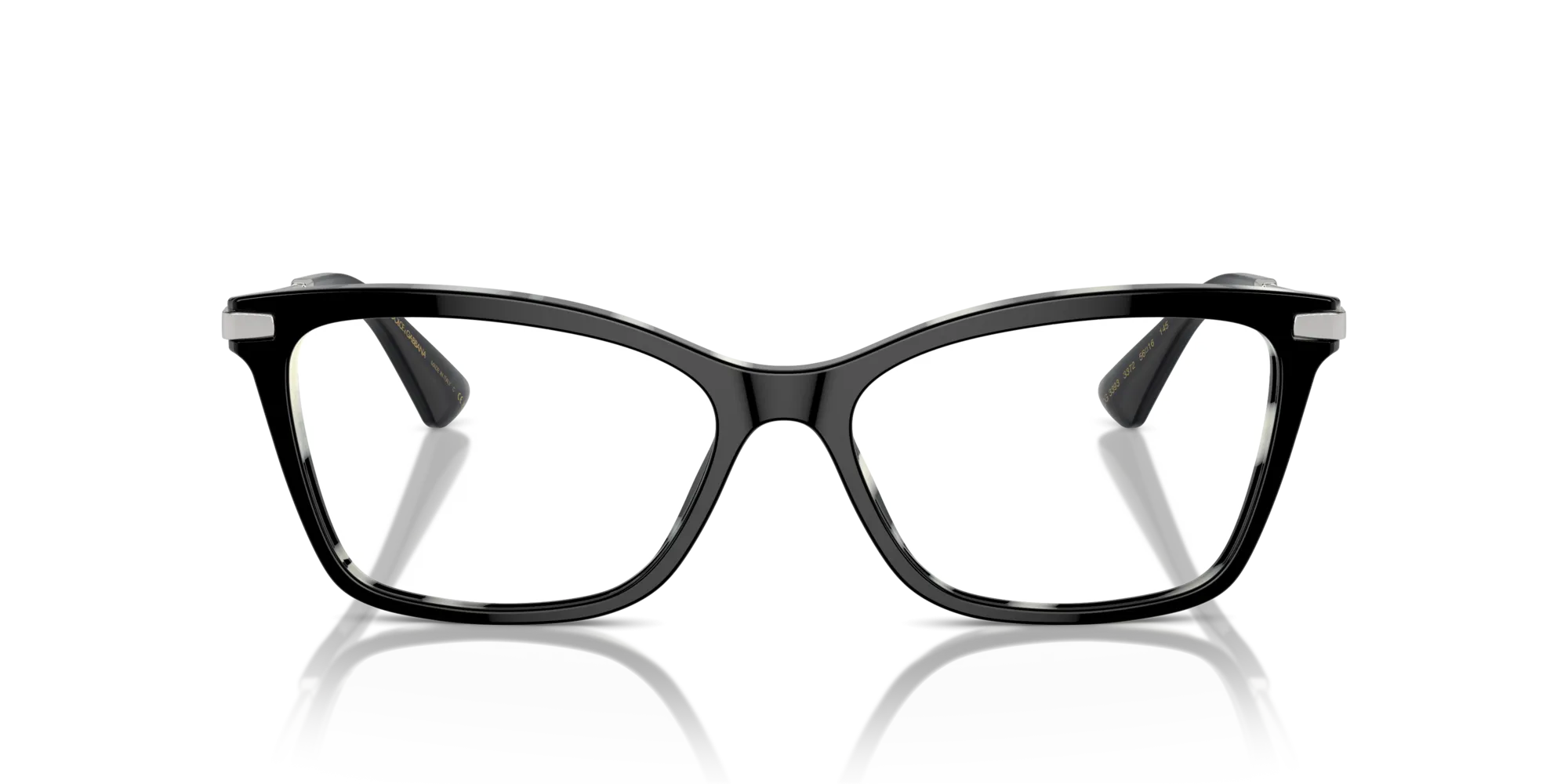 Dolce & Gabbana DG3393 3372 Montature da vista Acetato Nero Trasparente Squadrata Normale - immagine 3
