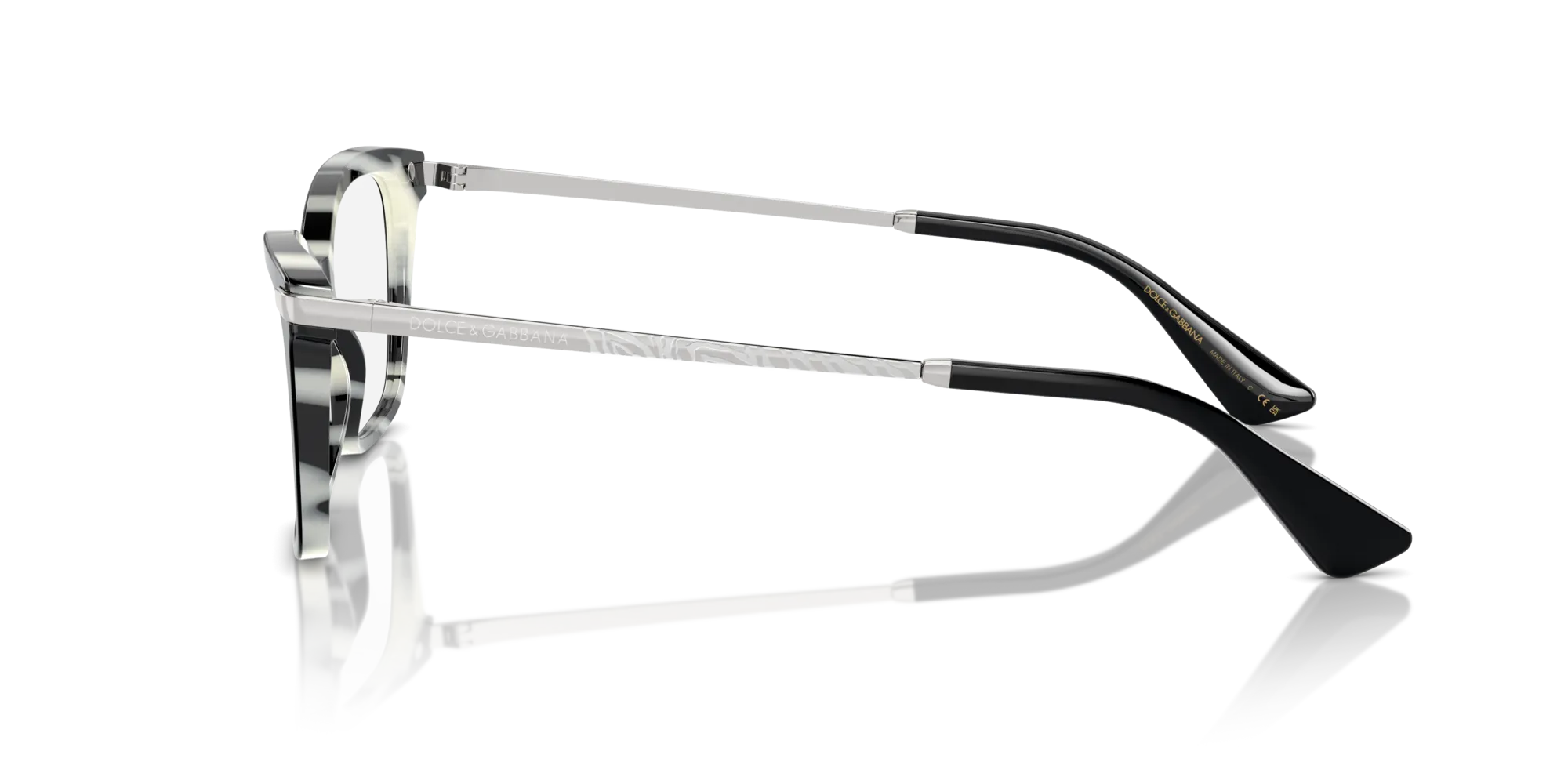 Dolce & Gabbana DG3393 3372 Montature da vista Acetato Nero Trasparente Squadrata Normale - immagine 4