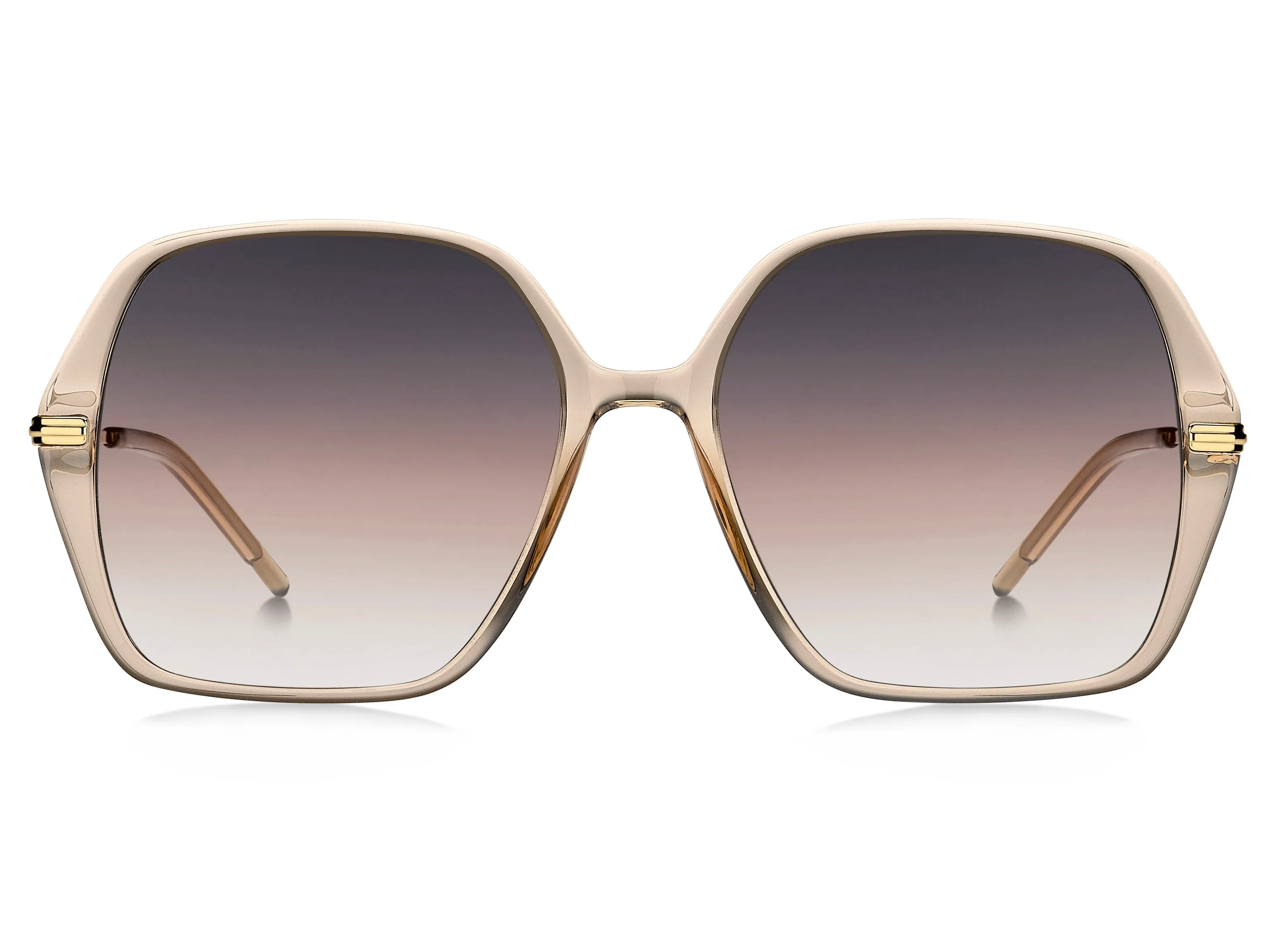 Hugo Boss BOSS 1660/S 84A/PR Occhiali da sole Acetato Beige Multicolore Squadrata Sfumato - immagine 2