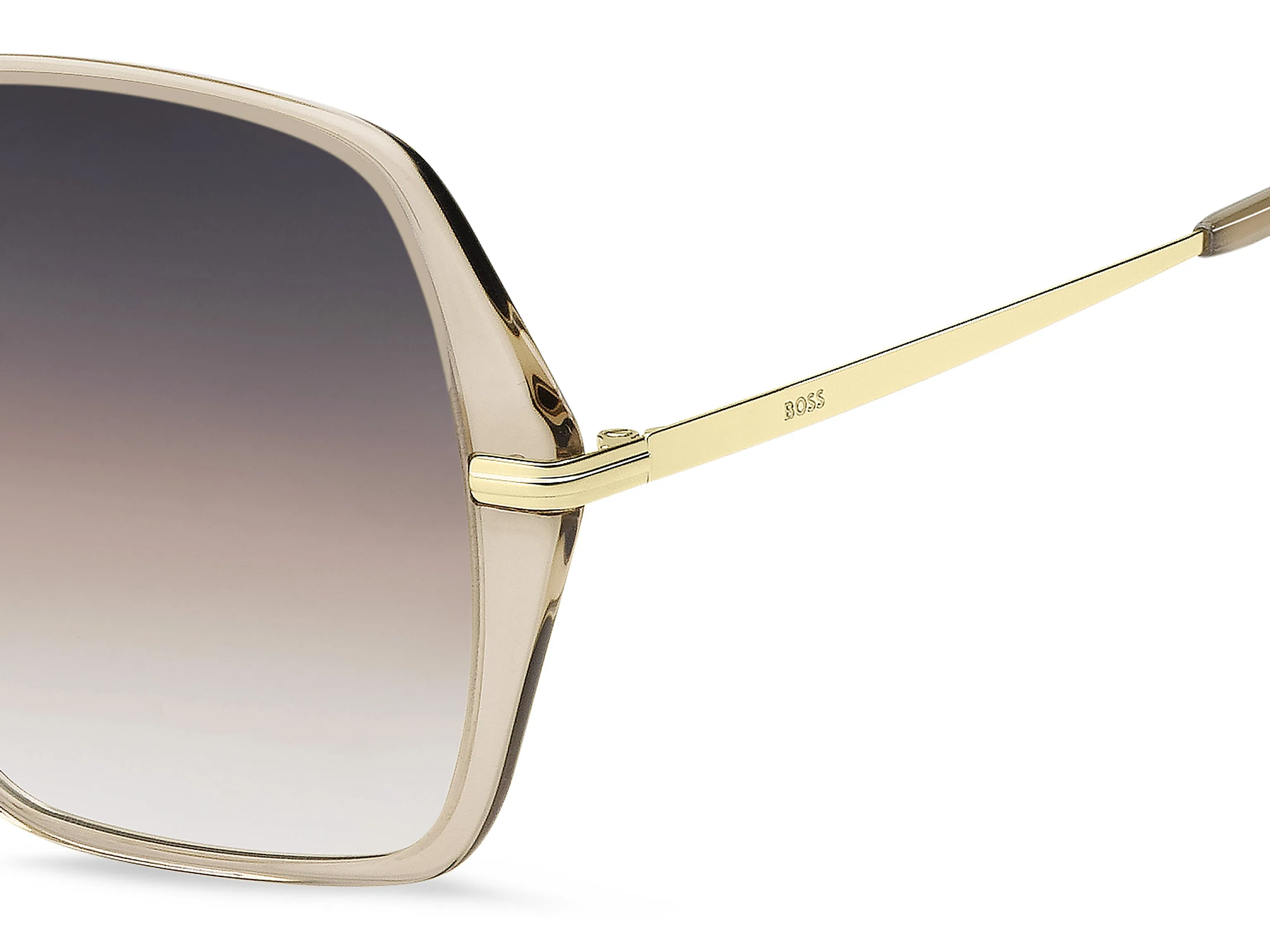 Hugo Boss BOSS 1660/S 84A/PR Occhiali da sole Acetato Beige Multicolore Squadrata Sfumato - immagine 3