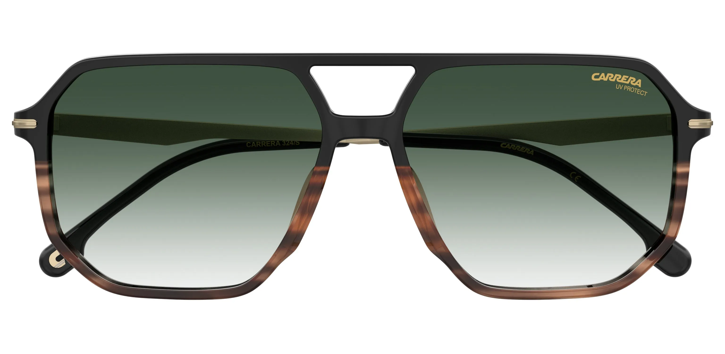 Carrera CARRERA 324/S WR7/9K Occhiali da sole Acetato Nero / Havana Marrone Geometrica Sfumato - immagine 2