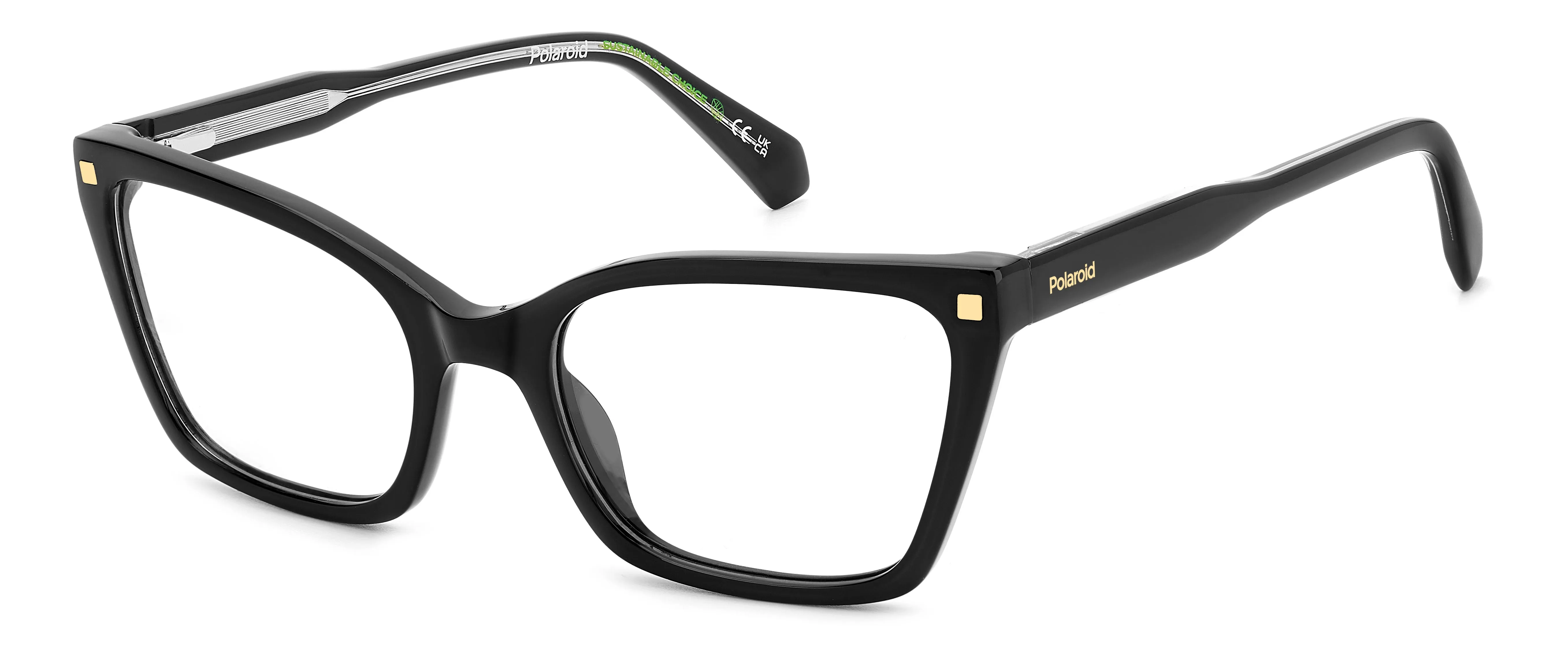 Polaroid PLD D520 807 Montature da vista Bio-acetato Nero Squadrata - immagine 1