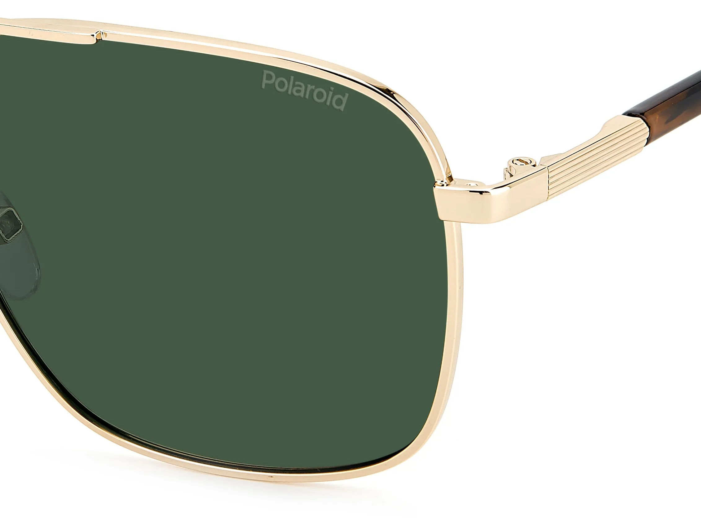 Polaroid PLD 4128/S/X J5G/UC Occhiali da sole Metallo Oro Verde Pilot Polarizzata - immagine 4