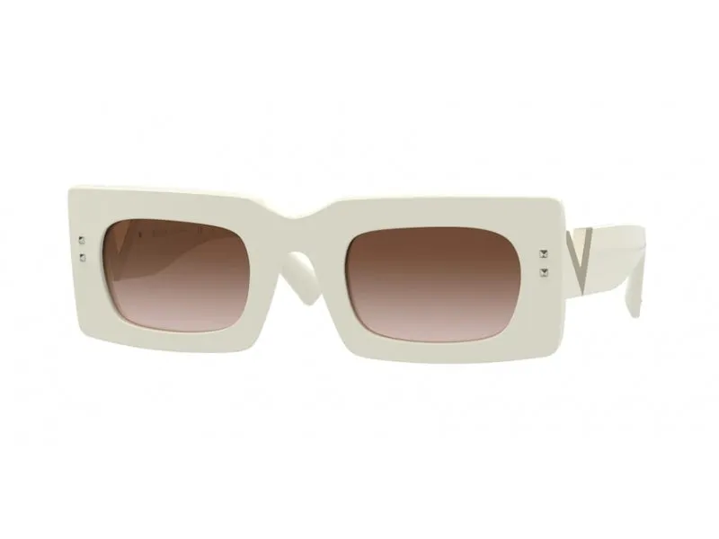 Valentino VA4094 511813 Occhiali da sole outlet Plastica Avorio Marrone Squadrata Sfumato - immagine 1