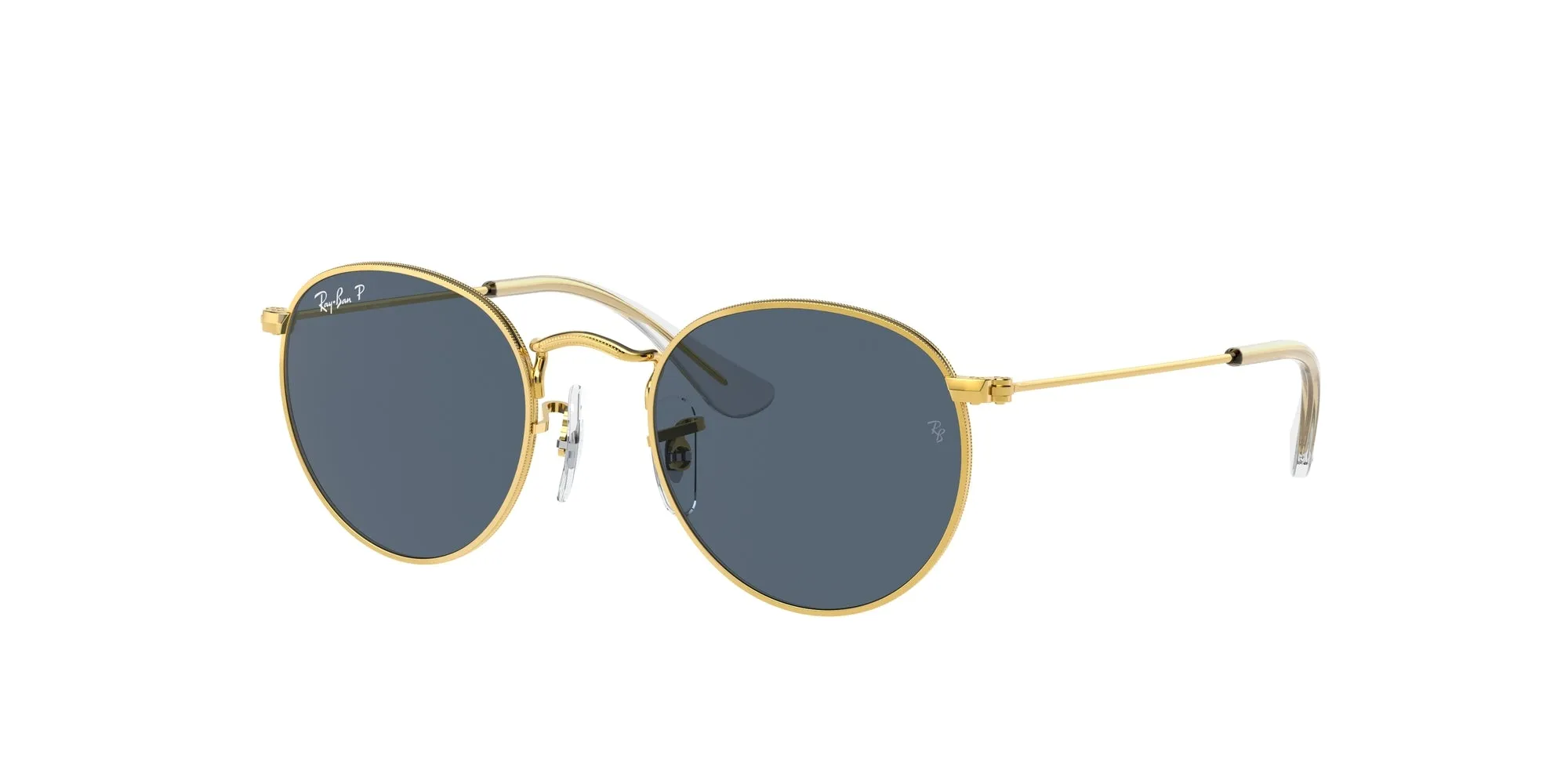 Ray - Ban RJ9547S JUNIOR ROUND 286/2V Occhiali da sole bambino Metallo Oro Blu Rotonda Polarizzata - immagine 1