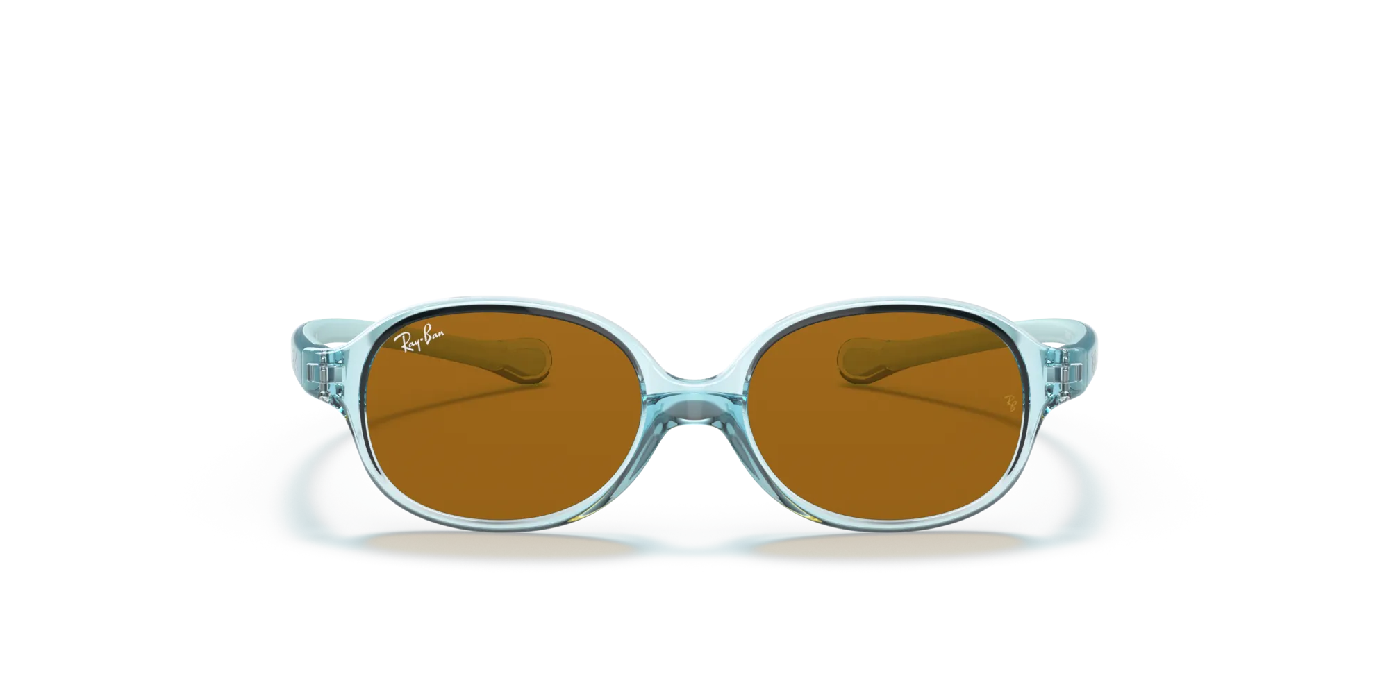 Ray - Ban RJ9187S 7081/3 Occhiali da sole bambino Nylon Blu Marrone Rotonda Normale - immagine 3