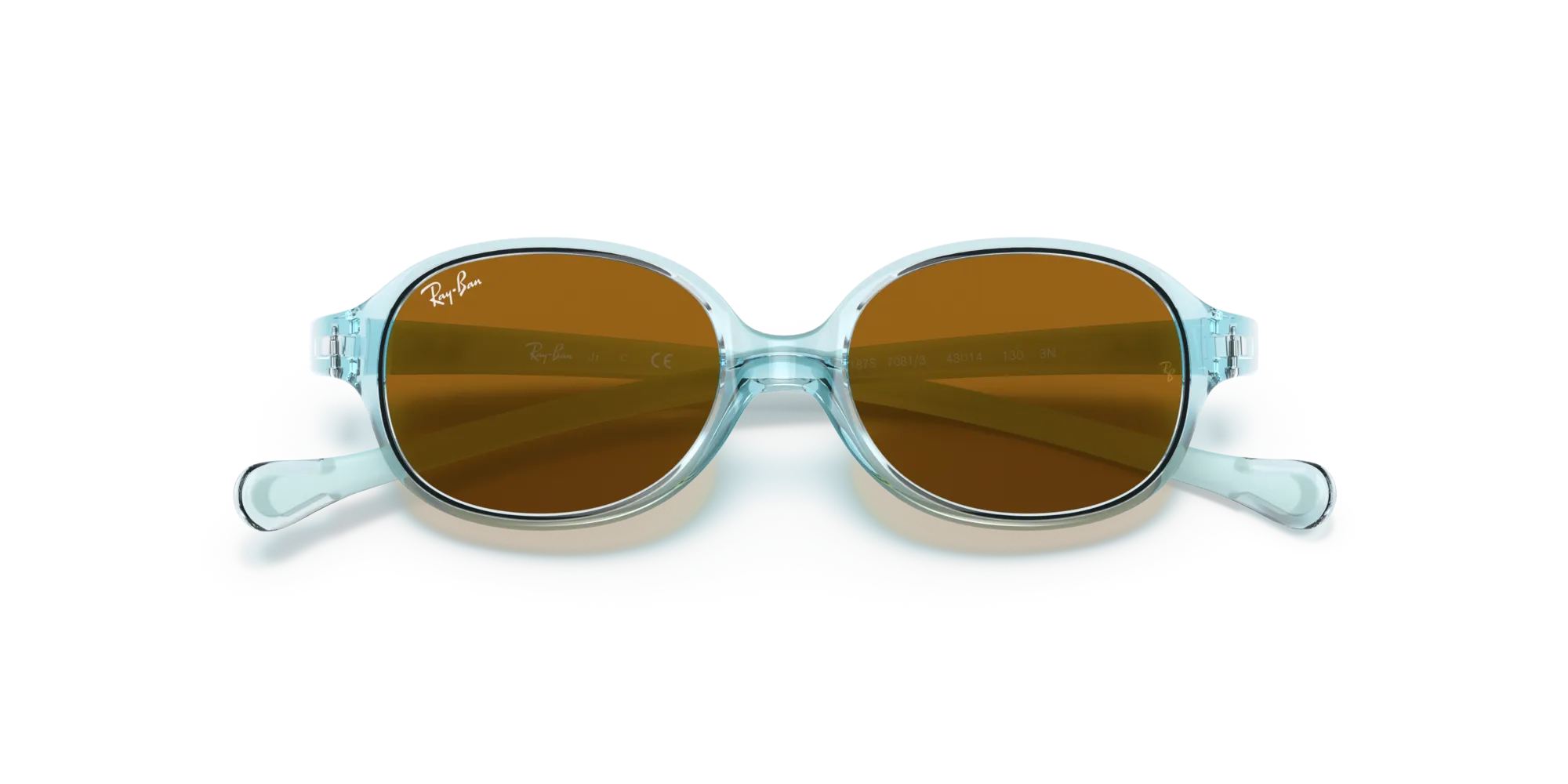 Ray - Ban RJ9187S 7081/3 Occhiali da sole bambino Nylon Blu Marrone Rotonda Normale - immagine 2