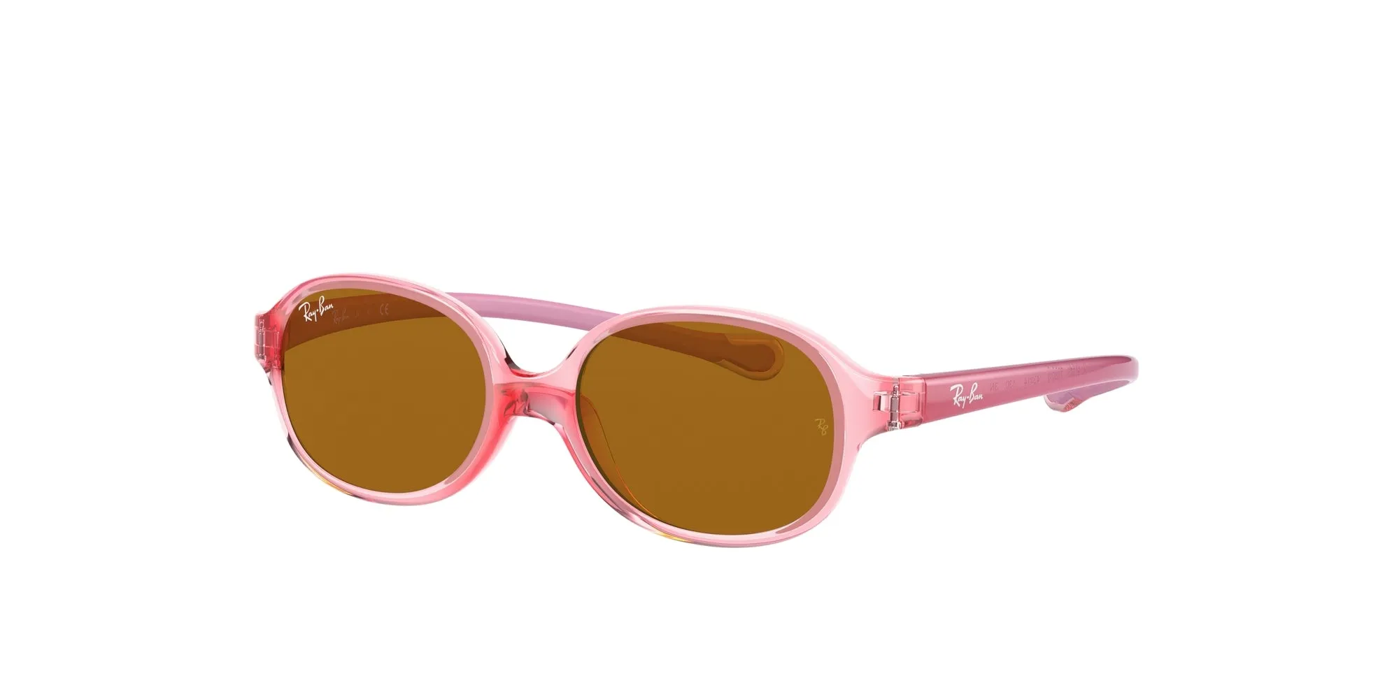 Ray - Ban RJ9187S 7080/3 Occhiali da sole bambino Nylon Rosso Marrone Rotonda Normale - immagine 1