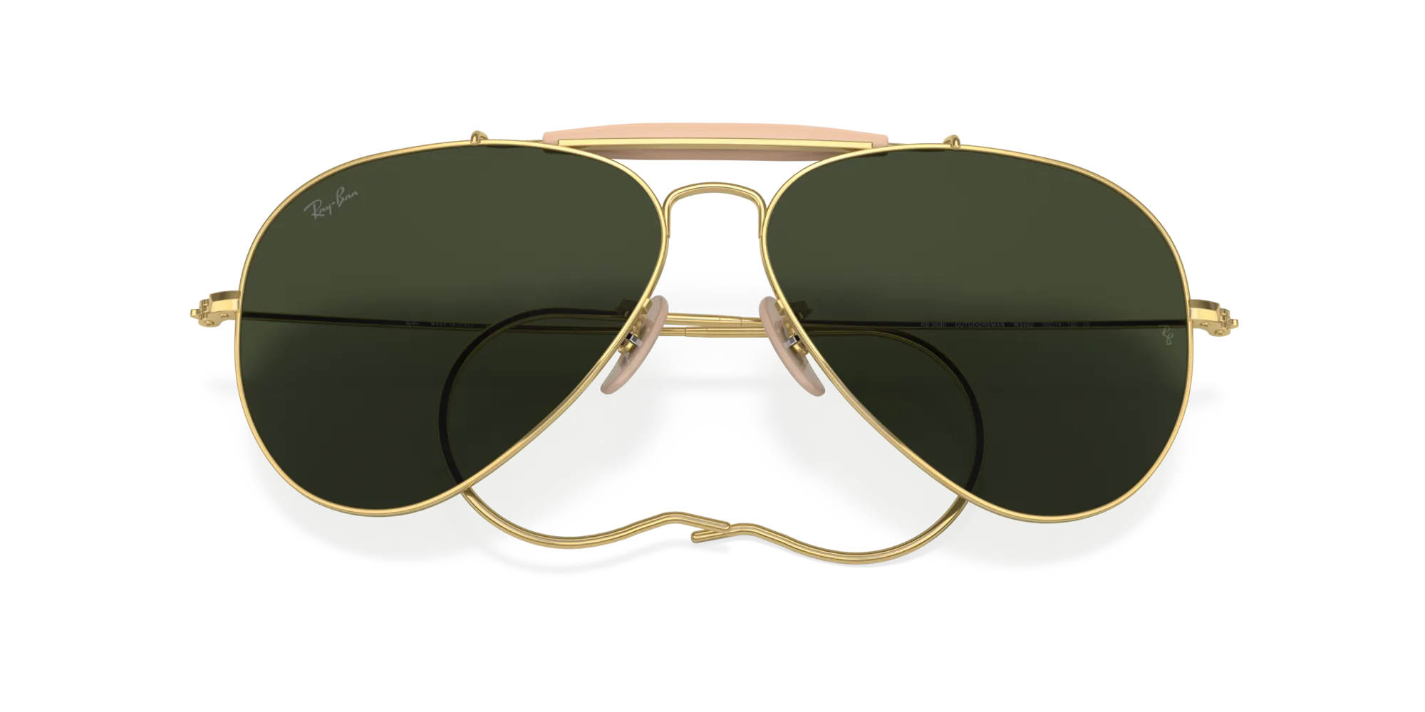 Ray - Ban RB3030 OUTDOORSMAN I W3402 Occhiali da sole Metallo Oro G15 Pilot Normale - immagine 2