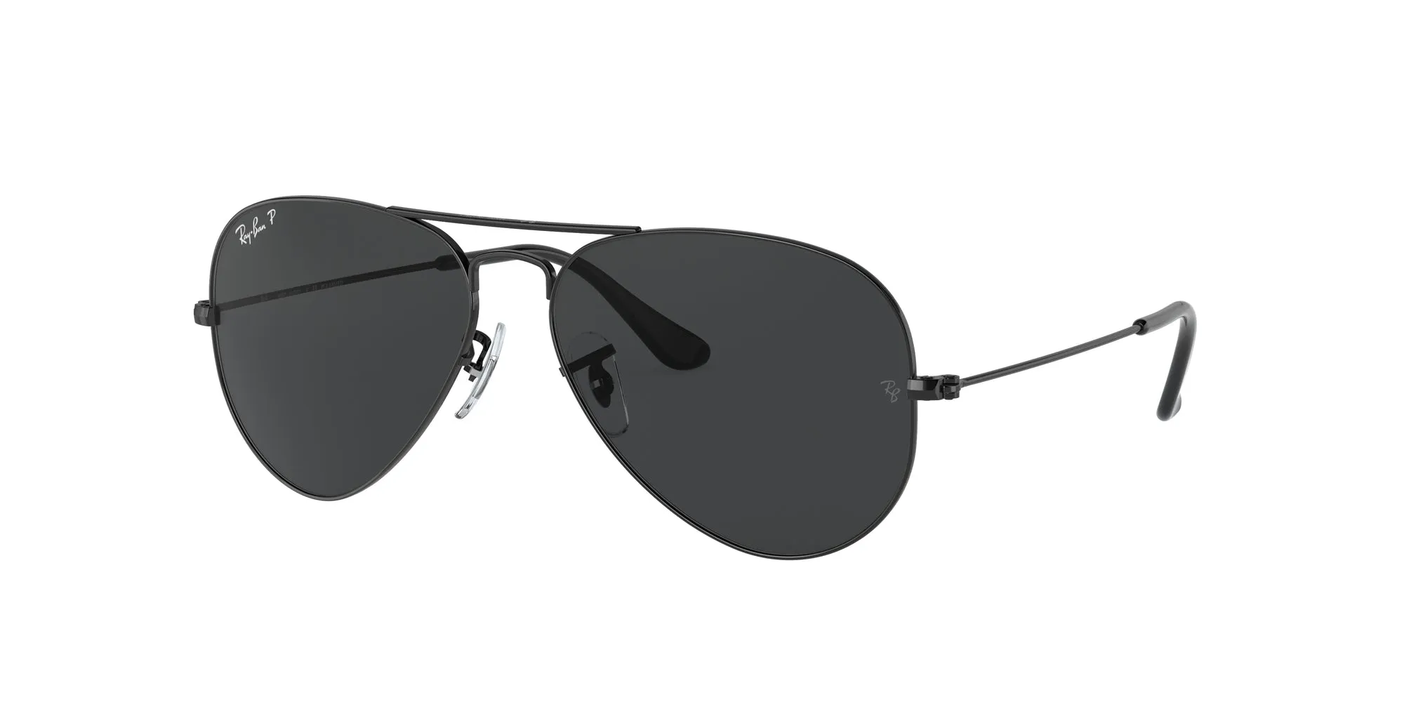 Ray - Ban RB3025 AVIATOR 002/48 Occhiali da sole Metallo Nero Nero Pilot Polarizzata - immagine 1