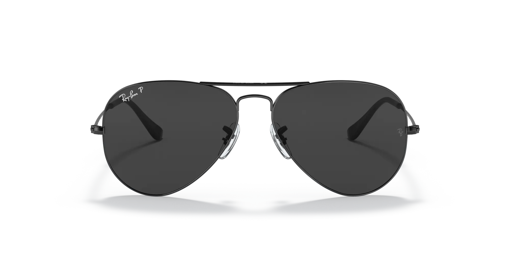 Ray - Ban RB3025 AVIATOR 002/48 Occhiali da sole Metallo Nero Nero Pilot Polarizzata - immagine 3