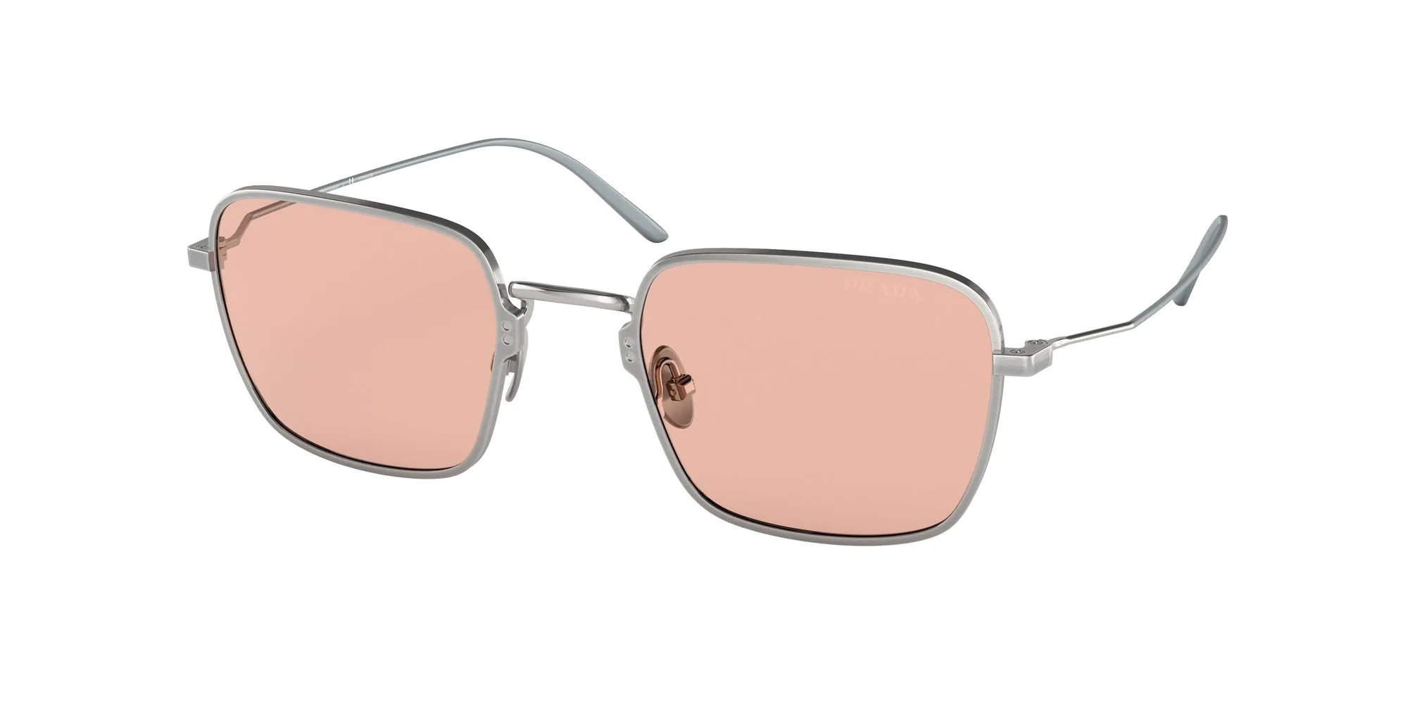 Prada PR 54WS 05Q03F Occhiali da sole Titanio Grigio Rosa Squadrata Normale - immagine 1