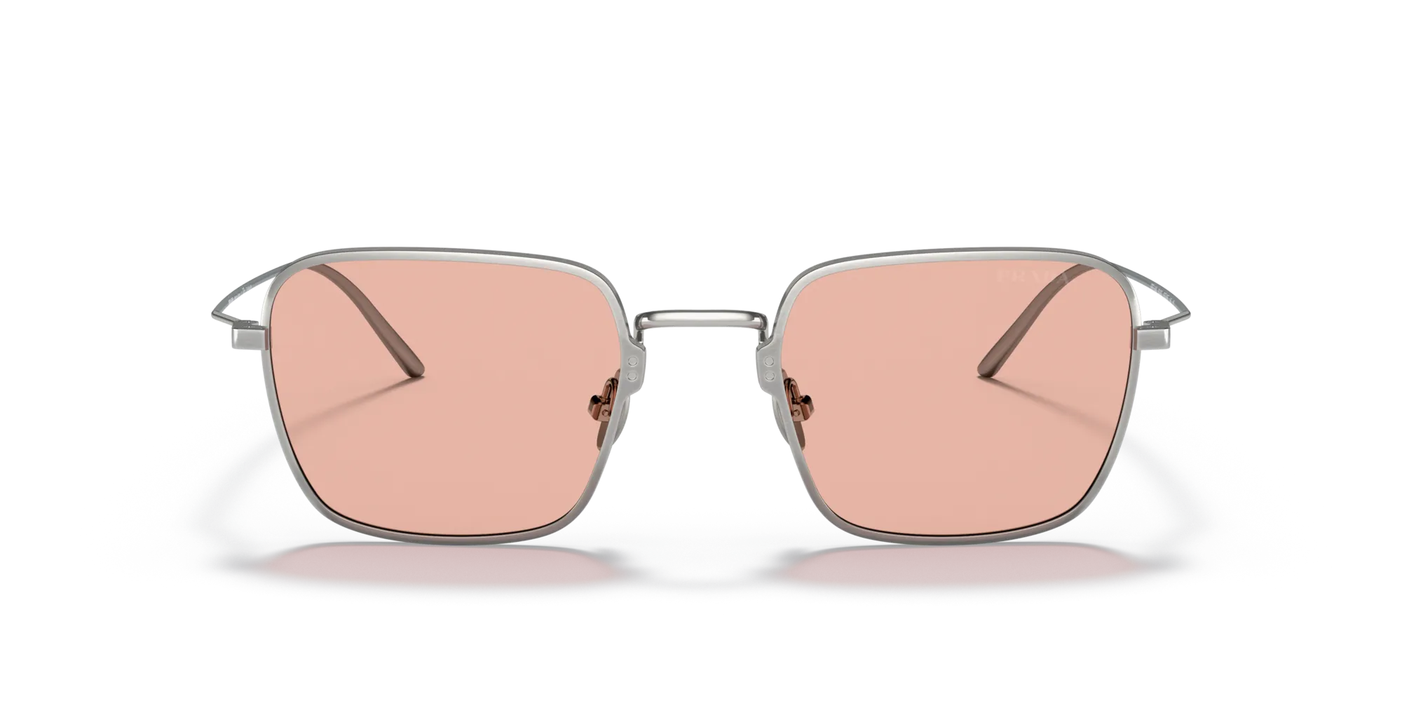 Prada PR 54WS 05Q03F Occhiali da sole Titanio Grigio Rosa Squadrata Normale - immagine 3