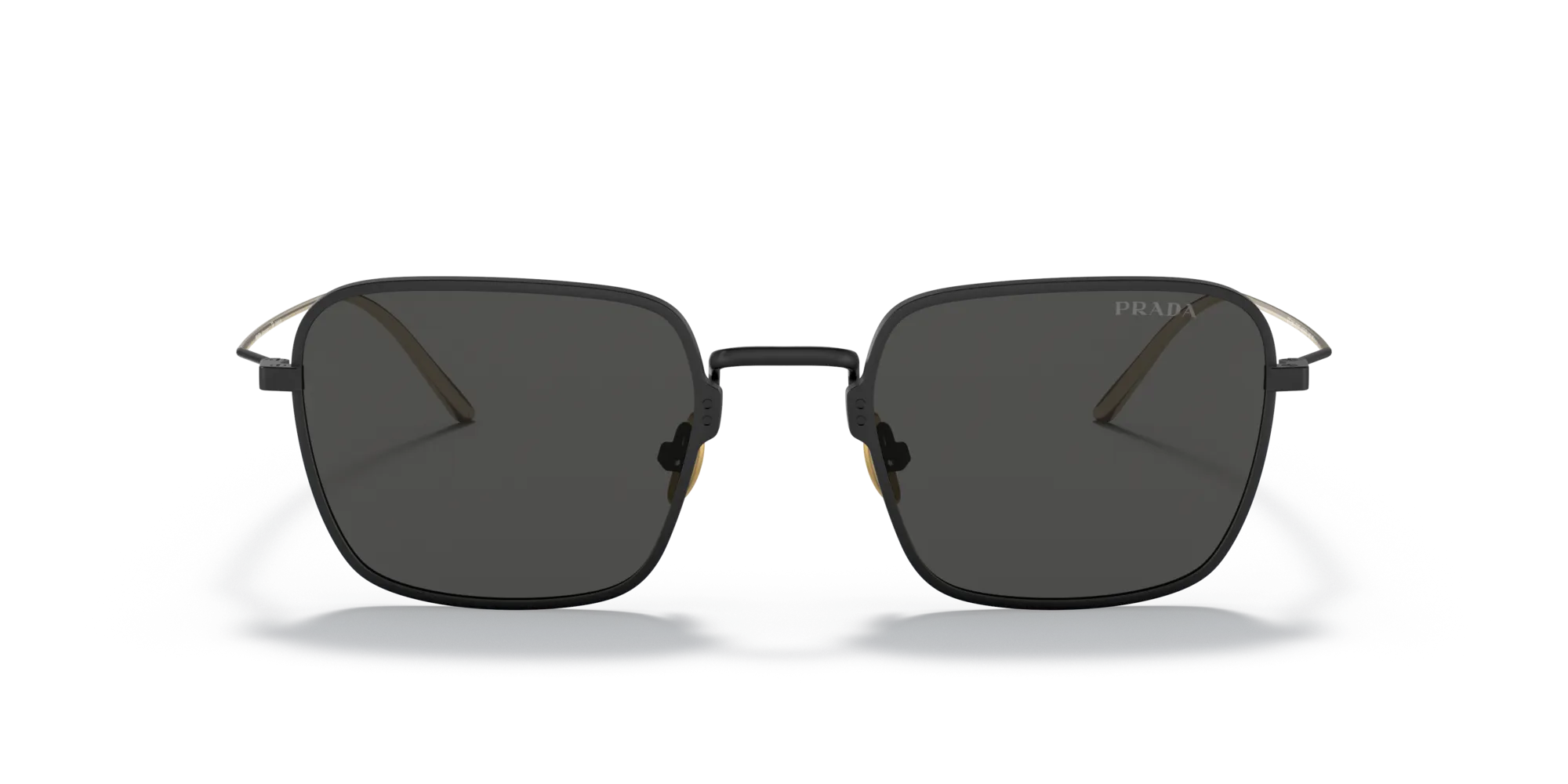 Prada PR 54WS 04Q5S0 Occhiali da sole Titanio Nero Grigio Squadrata Normale - immagine 3