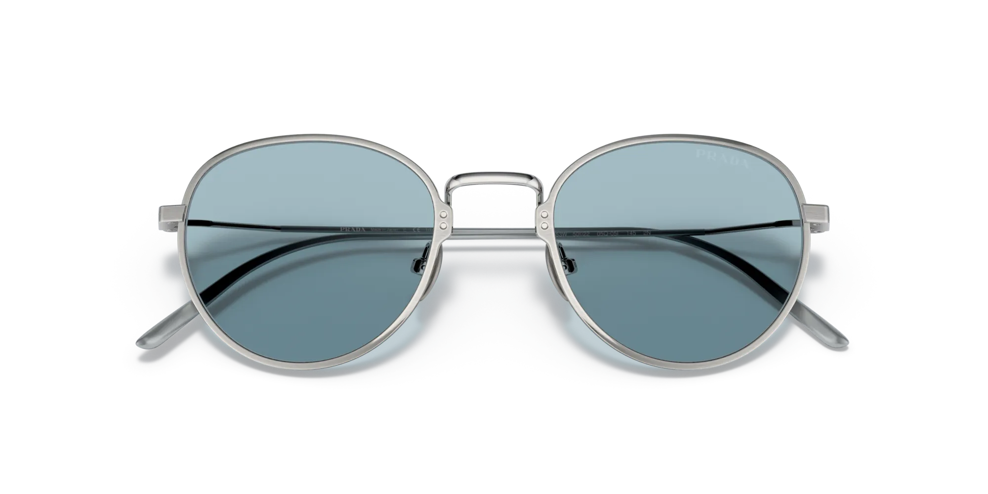 Prada PR 53WS 05Q05I Occhiali da sole Titanio Grigio Blu Pantos Normale - immagine 2