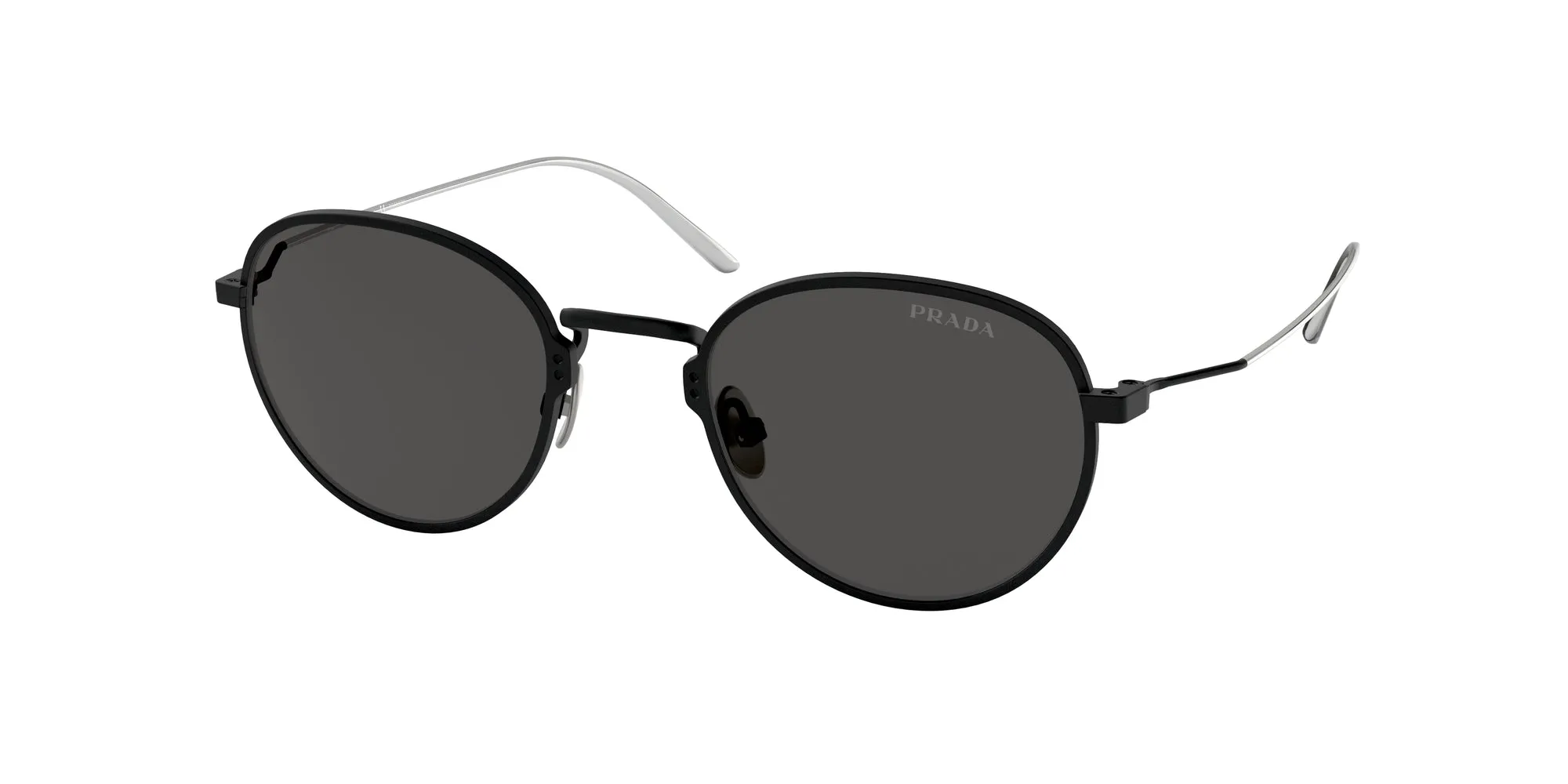Prada PR 53WS 04Q5S0 Occhiali da sole Titanio Nero Grigio Pantos Normale - immagine 1