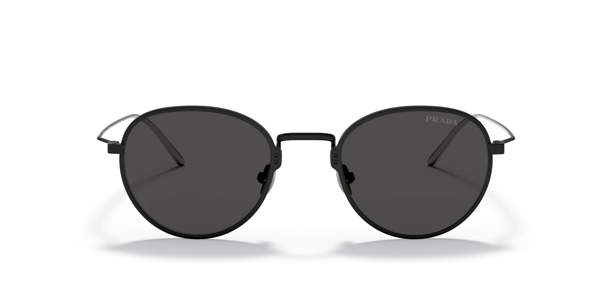 Prada PR 53WS 04Q5S0 Occhiali da sole Titanio Nero Grigio Pantos Normale - immagine 3