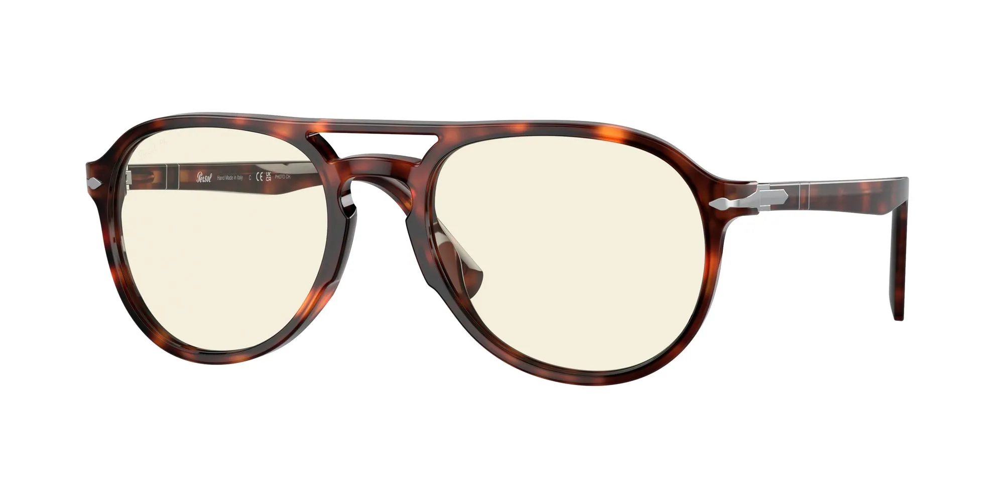 Persol PO3235S EL PROFESOR SERGIO 24/BL Occhiali da sole Acetato Tartaruga Grigio Pilot Fotocromatiche Fotocromatico - immagine 1