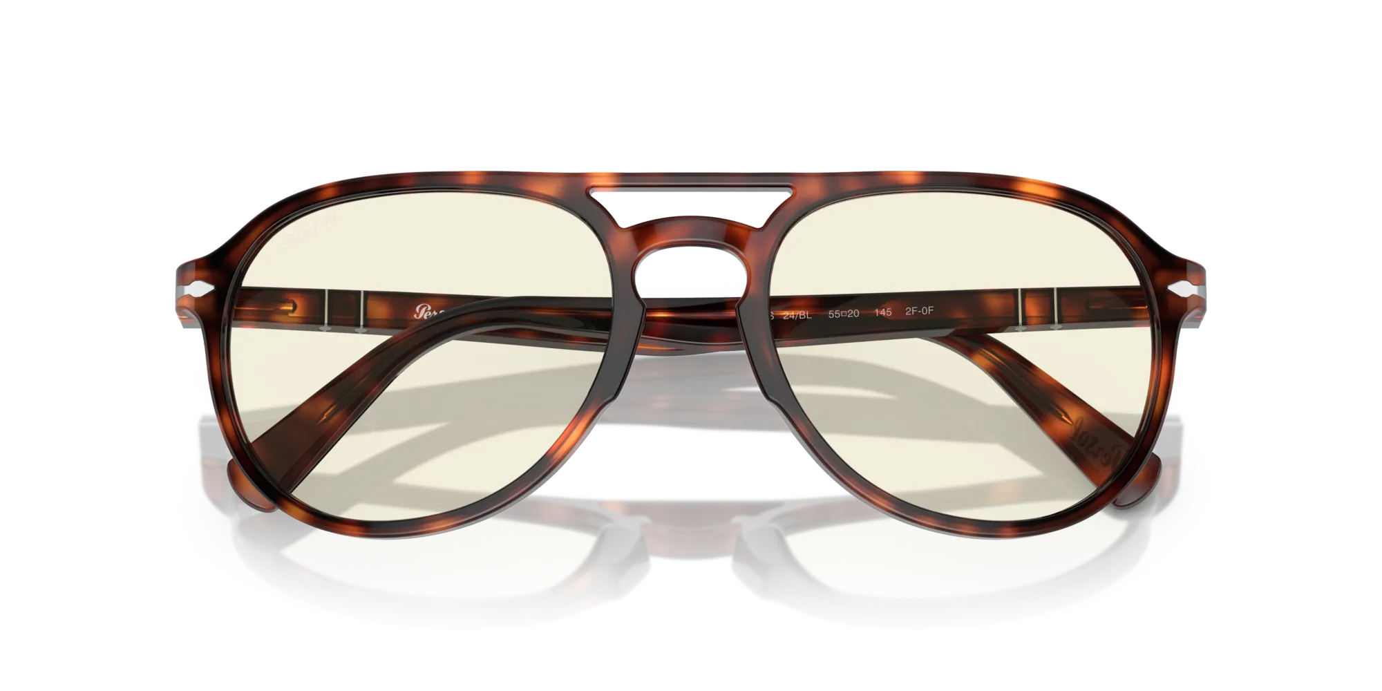 Persol PO3235S EL PROFESOR SERGIO 24/BL Occhiali da sole Acetato Tartaruga Grigio Pilot Fotocromatiche Fotocromatico - immagine 2