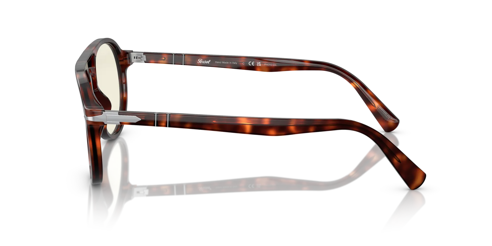 Persol PO3235S EL PROFESOR SERGIO 24/BL Occhiali da sole Acetato Tartaruga Grigio Pilot Fotocromatiche Fotocromatico - immagine 4