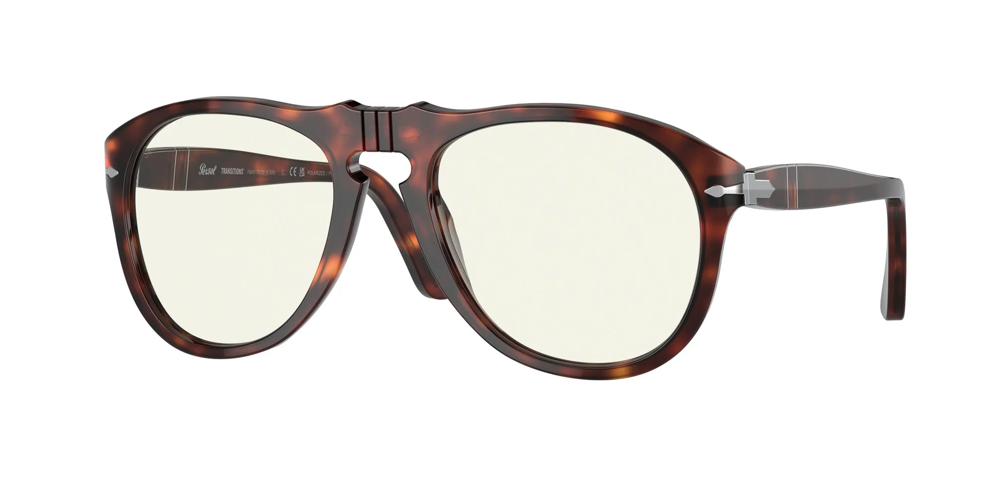 Persol PO0649 24/BL Occhiali da sole Acetato Havana Grigio Pilot Normale Fotocromatico - immagine 1