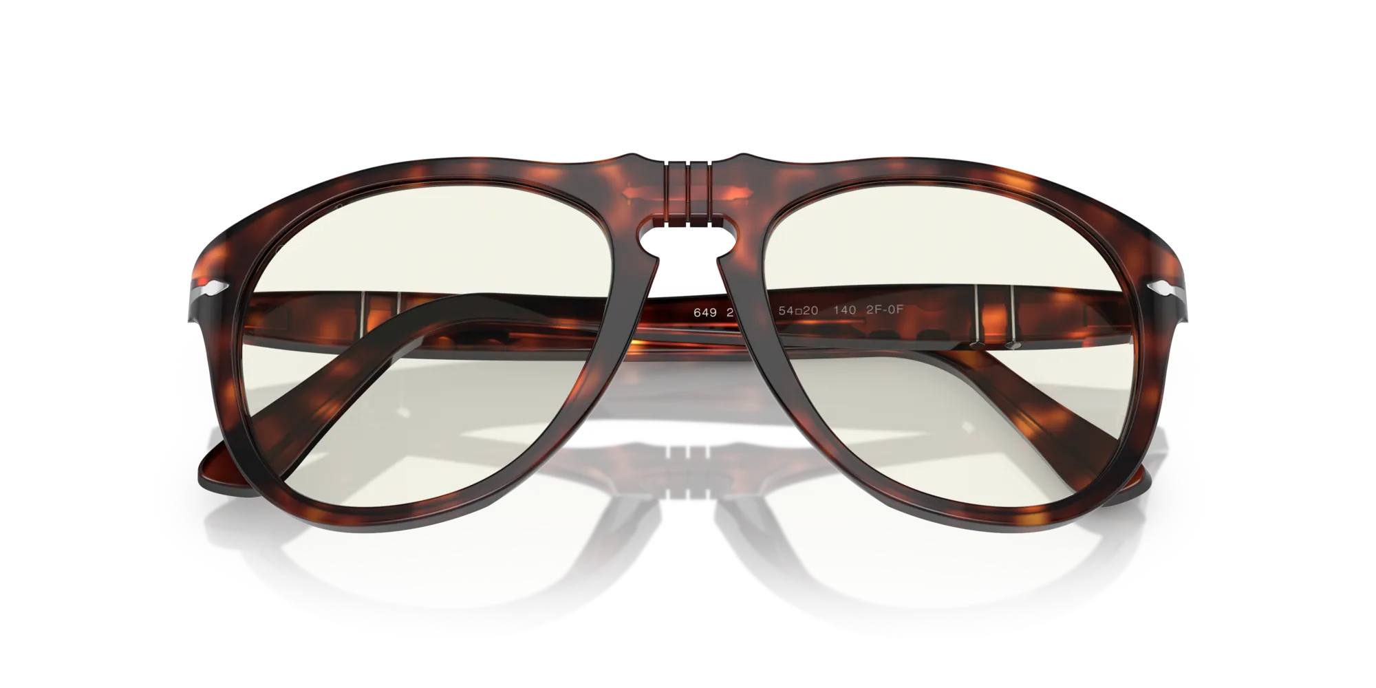 Persol PO0649 24/BL Occhiali da sole Acetato Havana Grigio Pilot Normale Fotocromatico - immagine 2