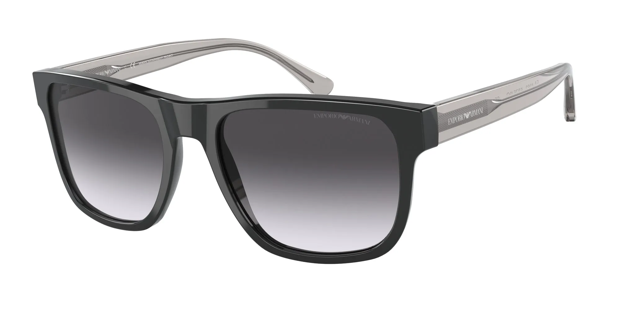 Emporio Armani EA4163 58758G Occhiali da sole Acetato Nero Grigio Pillow Normale Sfumato - immagine 1