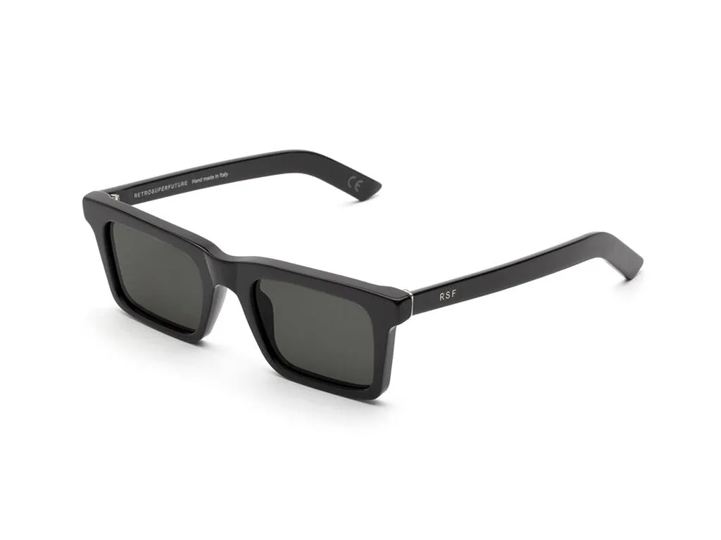 Retrosuperfuture UU1 1968 BLACK Occhiali da sole Plastica Nero Grigio Squadrata - immagine 1