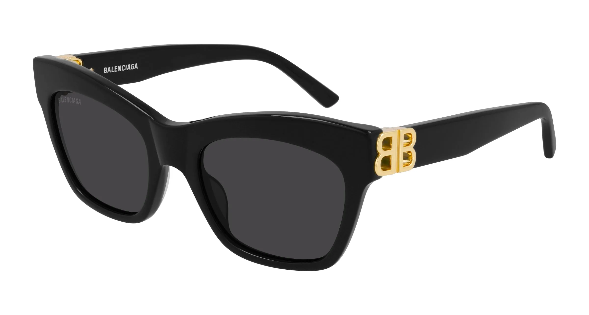 Balenciaga BB0132S 001 Occhiali da sole Acetato Nero Grigio Cat Eye Normale - immagine 1
