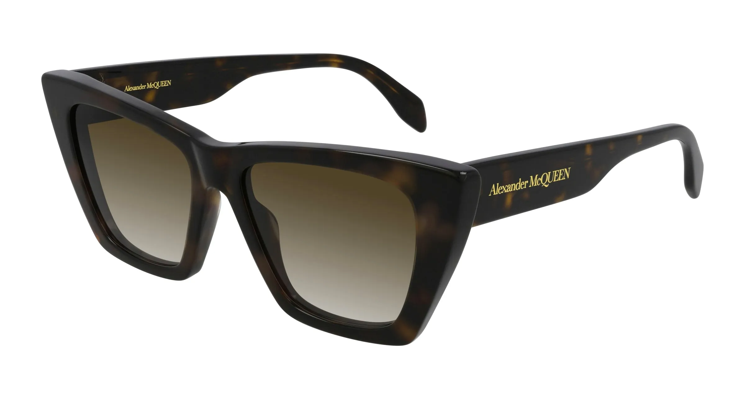 Alexander McQueen AM0299S 002 Occhiali da sole Acetato Havana Marrone Cat Eye Normale Sfumato - immagine 1