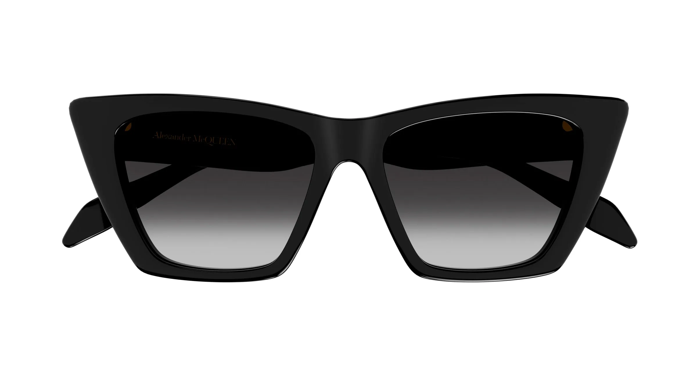 Alexander McQueen AM0299S 001 Occhiali da sole Acetato Nero Grigio Cat Eye Normale Sfumato - immagine 2