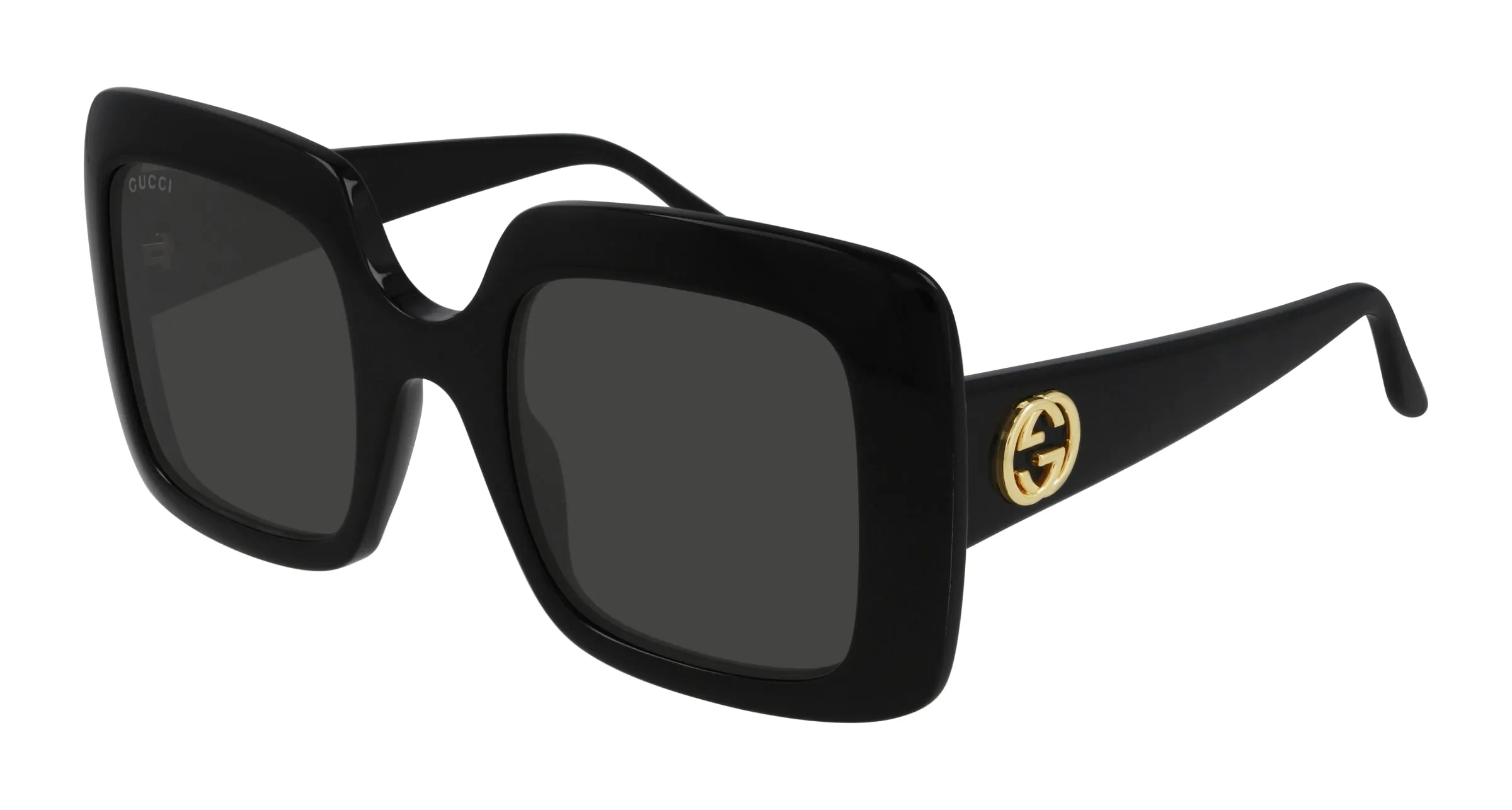 Gucci GG0896S 001 Occhiali da sole Acetato Nero Grigio Squadrata Normale - immagine 1