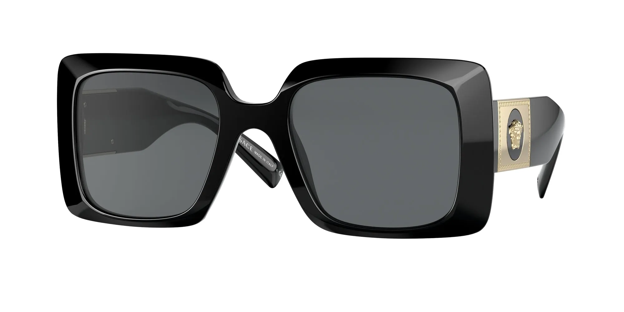 Versace VE4405 GB1/87 Occhiali da sole Acetato Nero Grigio Squadrata Normale - immagine 1