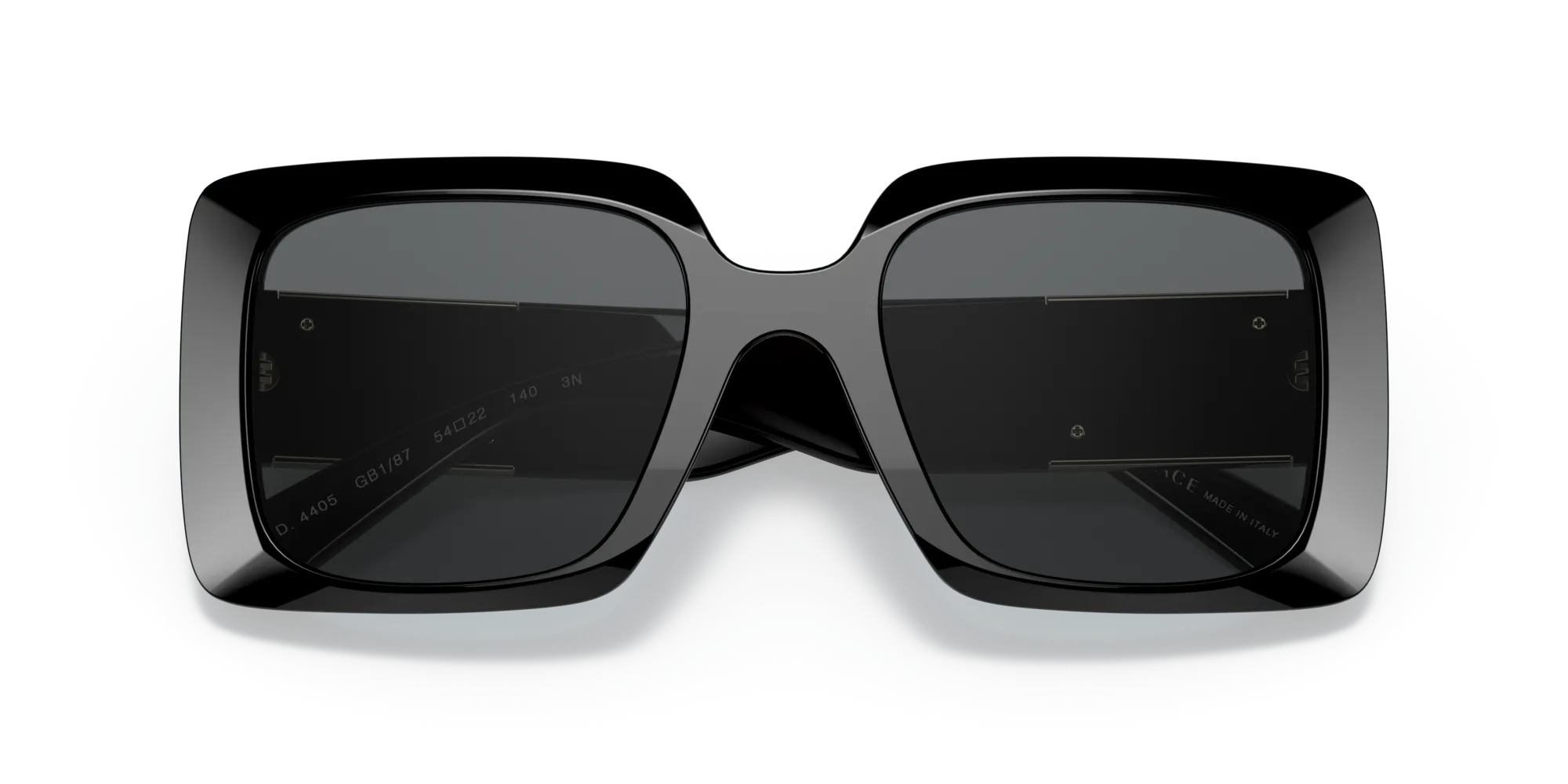 Versace VE4405 GB1/87 Occhiali da sole Acetato Nero Grigio Squadrata Normale - immagine 2