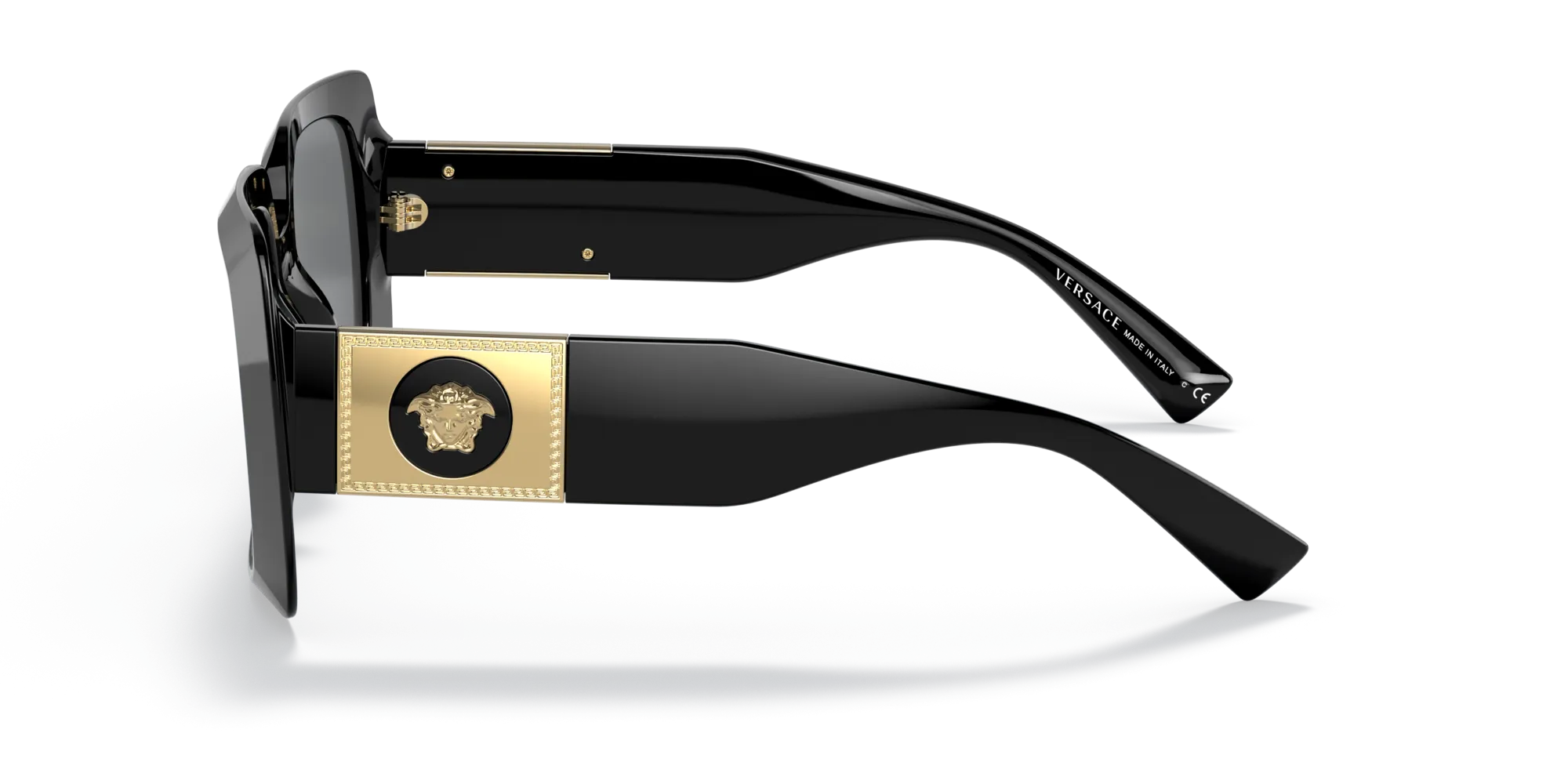 Versace VE4405 GB1/87 Occhiali da sole Acetato Nero Grigio Squadrata Normale - immagine 4