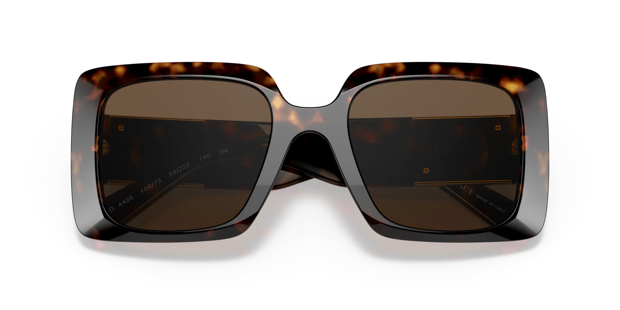 Versace VE4405 108/73 Occhiali da sole Acetato Tartaruga Marrone Squadrata Normale - immagine 2