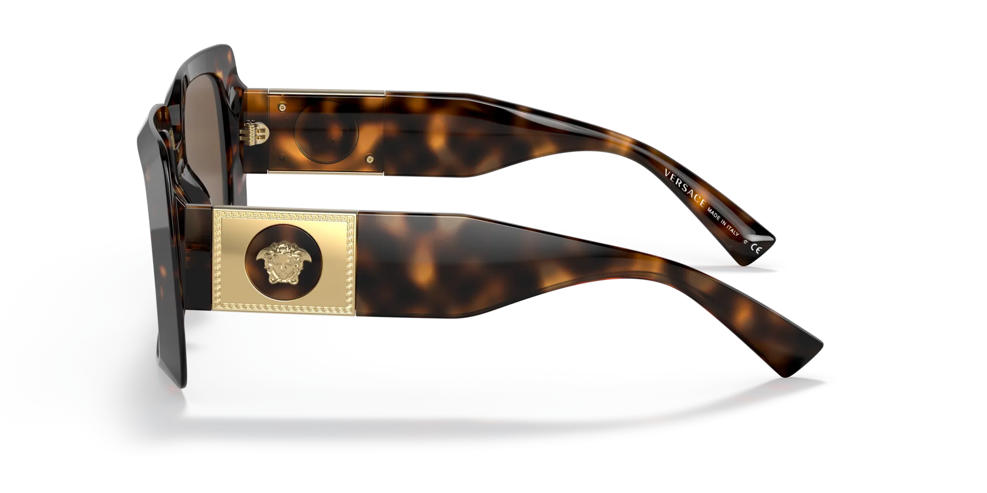 Versace VE4405 108/73 Occhiali da sole Acetato Tartaruga Marrone Squadrata Normale - immagine 4