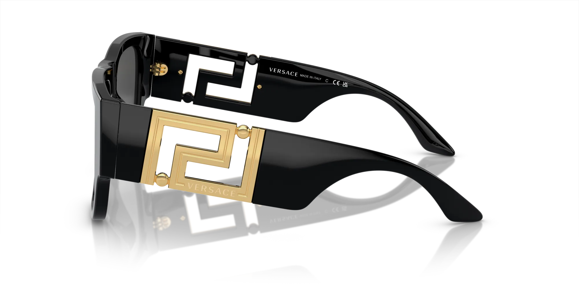 Versace VE4403 GB1/87 Occhiali da sole Acetato Nero Grigio Squadrata Normale - immagine 4
