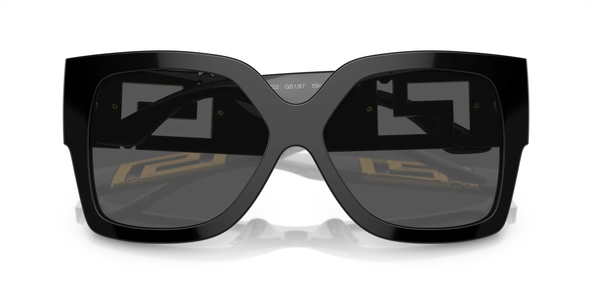 Versace VE4402 GB1/87 Occhiali da sole Acetato Nero Grigio Squadrata Normale - immagine 2
