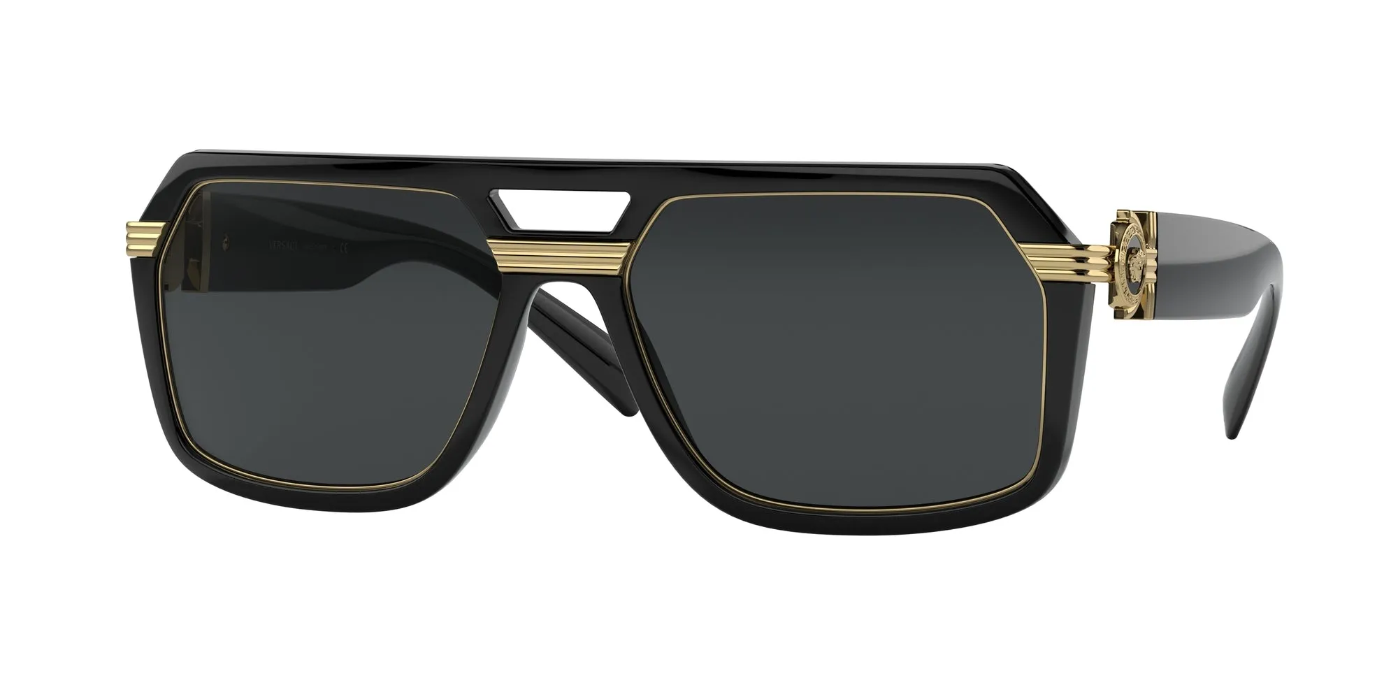 Versace VE4399 GB1/87 Occhiali da sole Nylon Nero Grigio Squadrata Normale - immagine 1