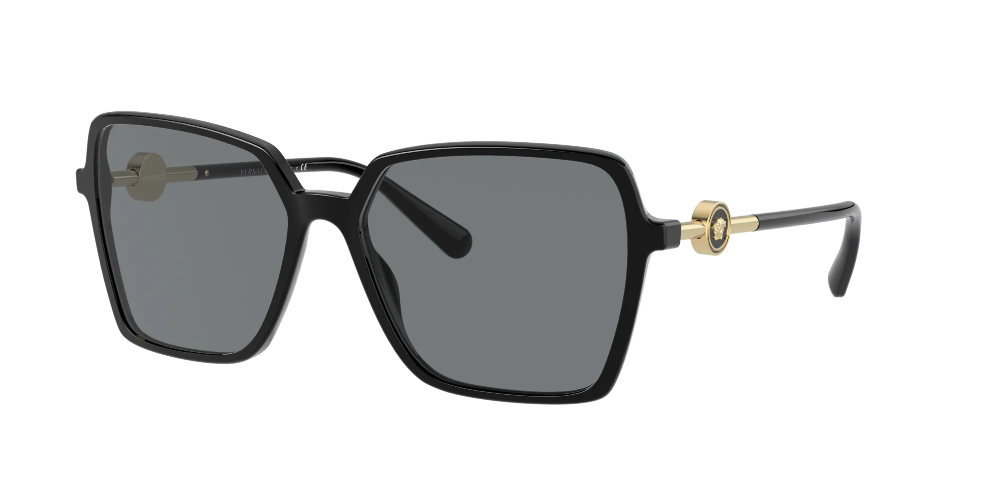 Versace VE4396 GB1/87 Occhiali da sole Acetato Nero Grigio Squadrata Normale - immagine 1