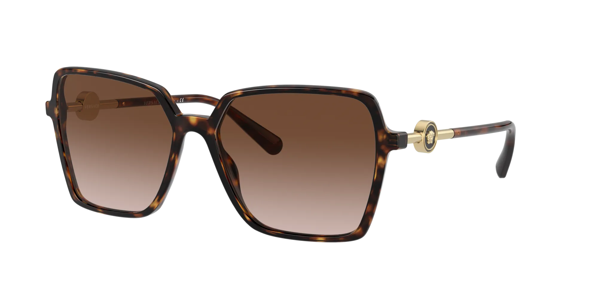 Versace VE4396 108/13 Occhiali da sole Acetato Tartaruga Marrone Squadrata Normale Sfumato - immagine 1