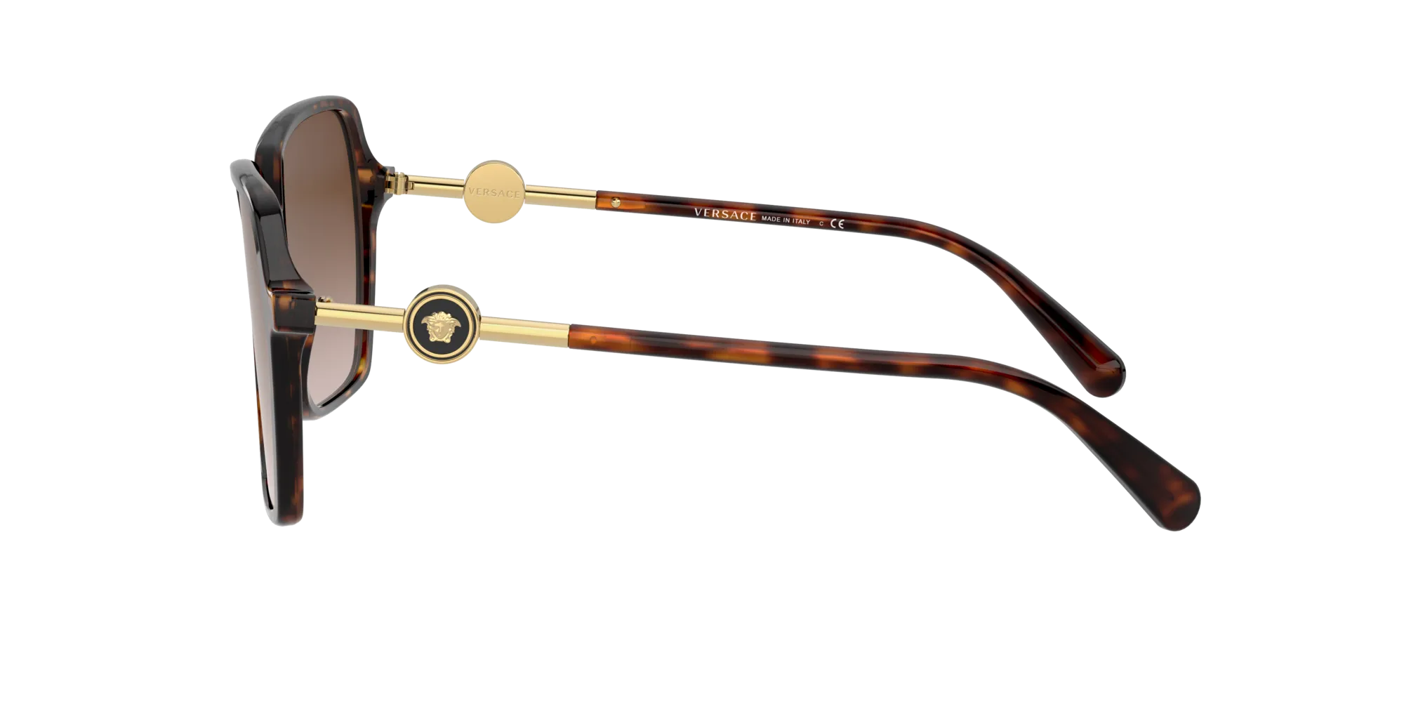 Versace VE4396 108/13 Occhiali da sole Acetato Tartaruga Marrone Squadrata Normale Sfumato - immagine 3