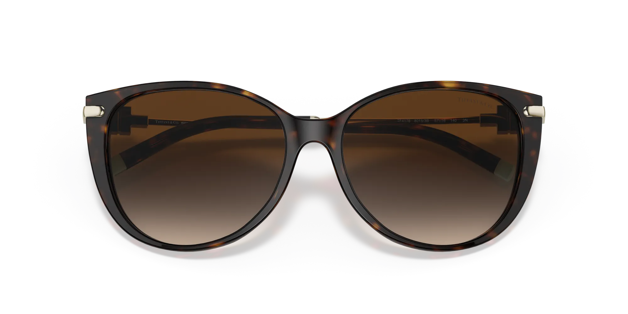 Tiffany TF4178 80153B Occhiali da sole Acetato Tartaruga Marrone Cat Eye Normale Sfumato - immagine 2