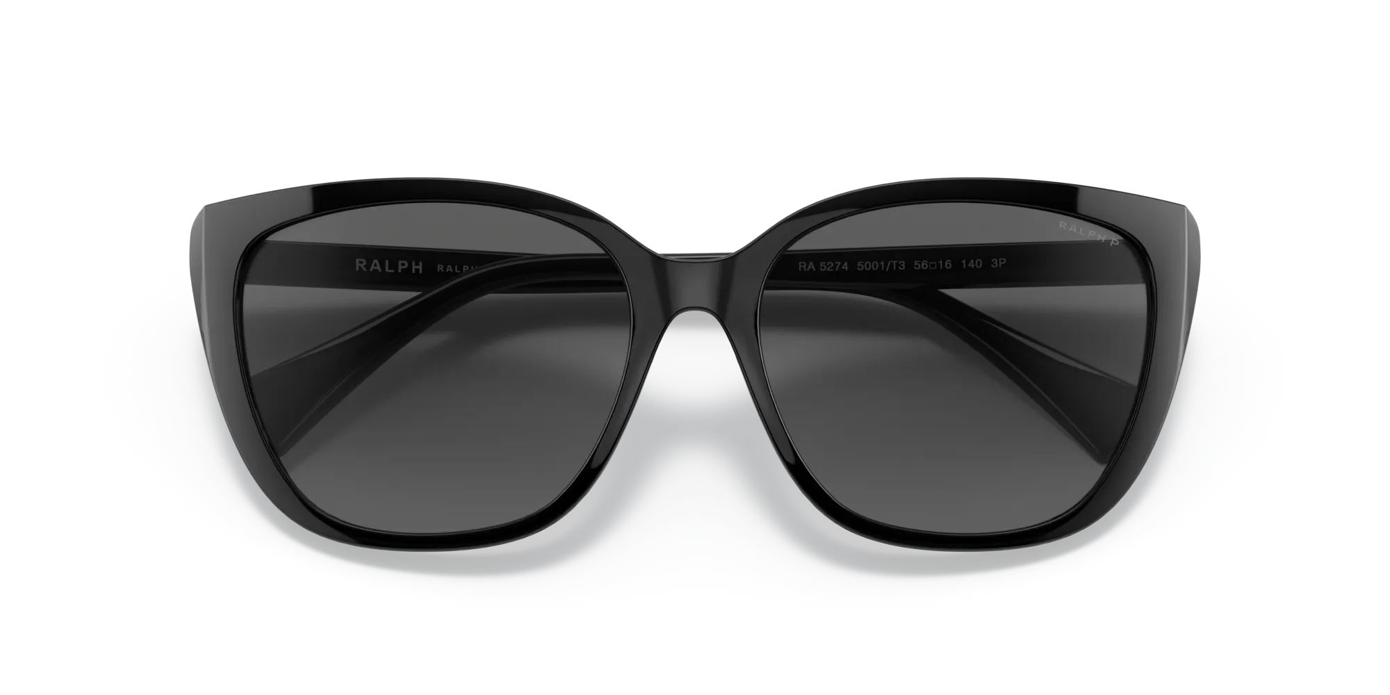Ralph Lauren RA5274 5001T3 Occhiali da sole Iniettato Nero Grigio Farfalla Polarizzata Sfumato - immagine 2