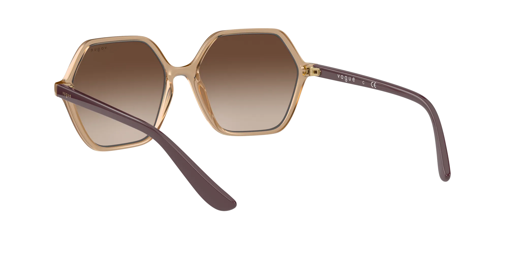 VOGUE EYEWEAR VO5361S 282613 Occhiali da sole Iniettato Marrone Marrone Squadrata Normale Sfumato - immagine 4