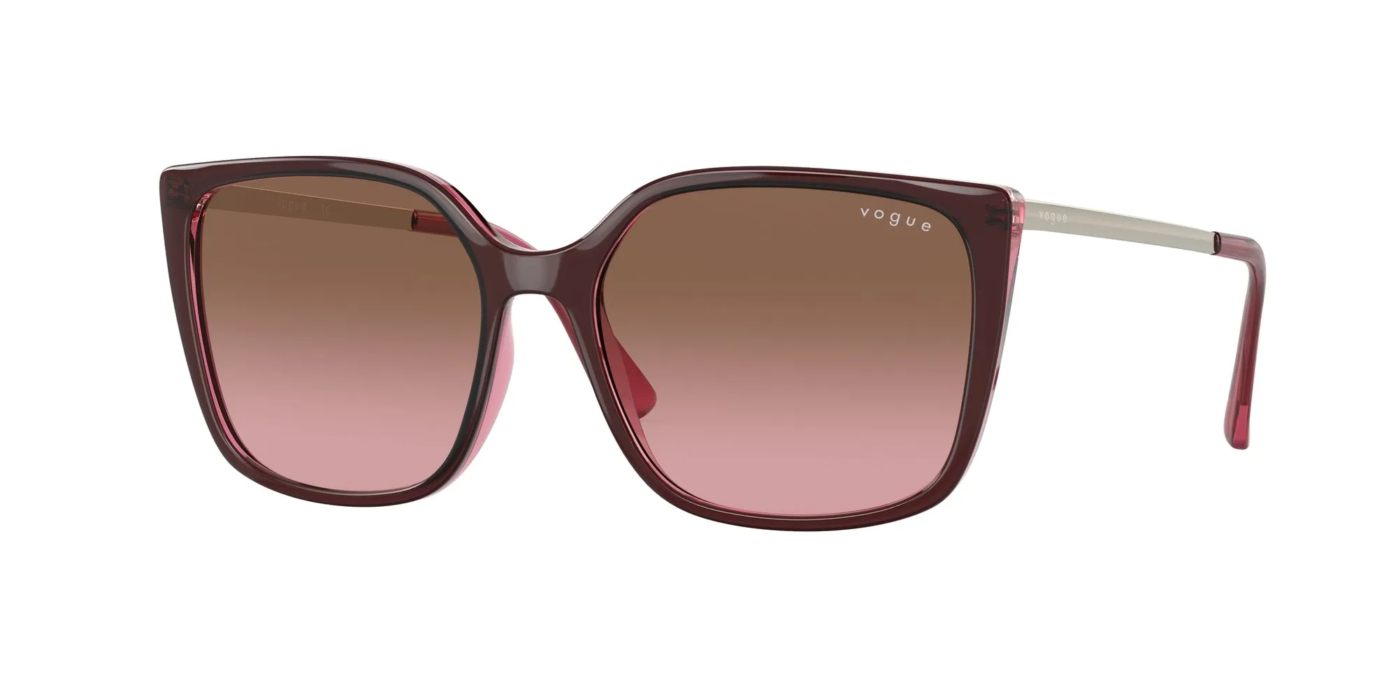 VOGUE EYEWEAR VO5353S 287314 Occhiali da sole Iniettato Rosso Rosa Squadrata Normale Sfumato - immagine 1
