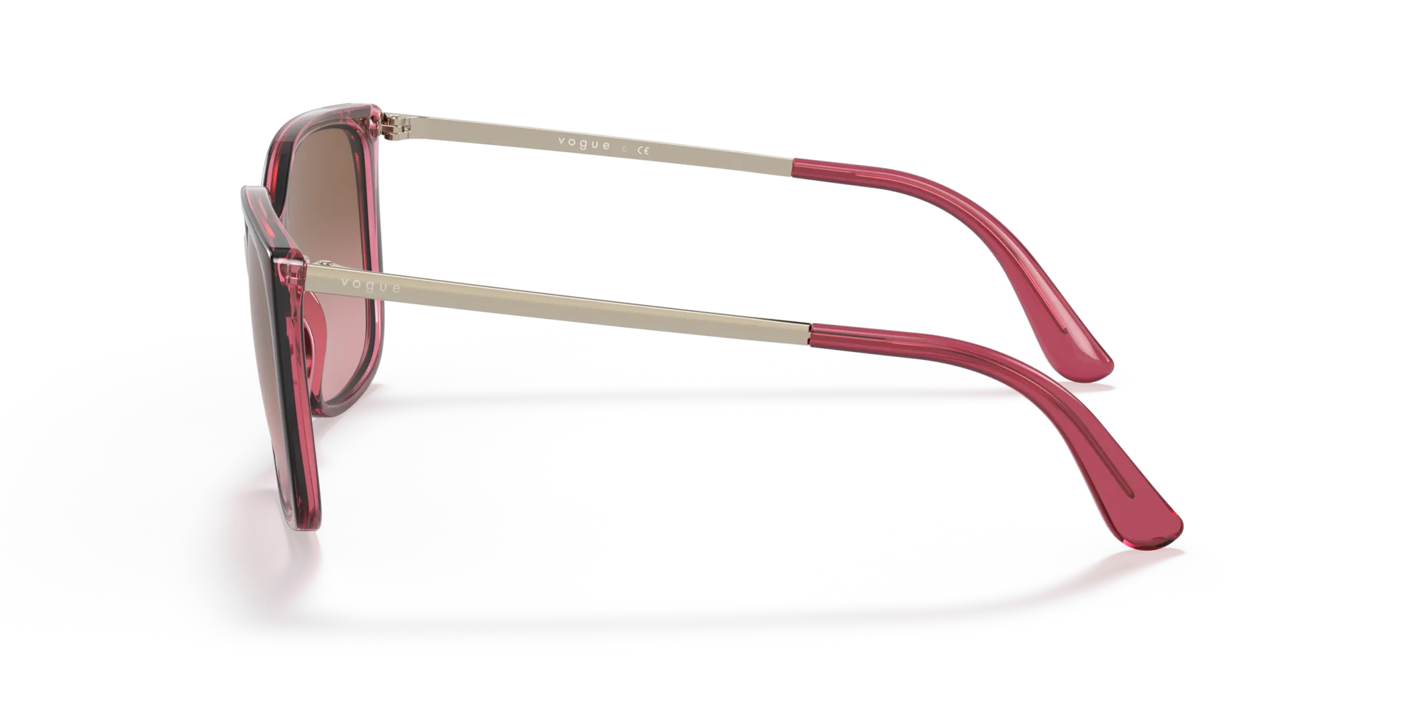 VOGUE EYEWEAR VO5353S 287314 Occhiali da sole Iniettato Rosso Rosa Squadrata Normale Sfumato - immagine 4