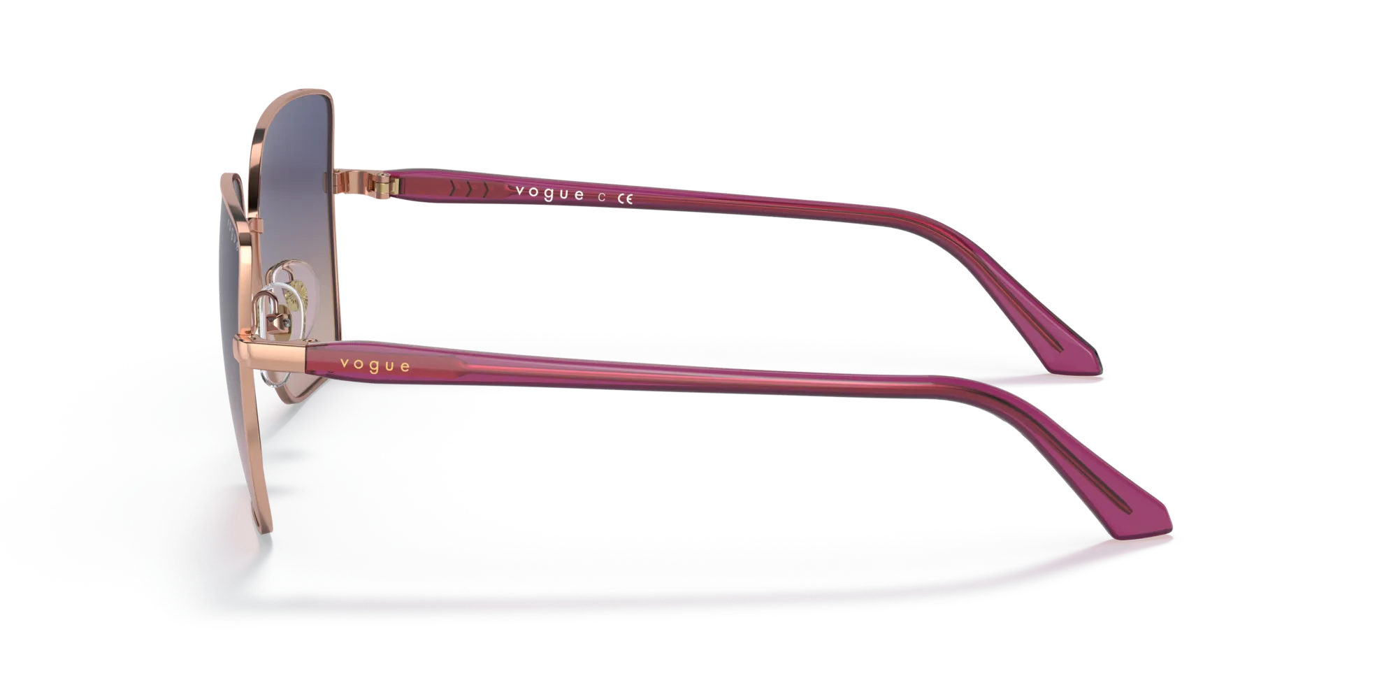VOGUE EYEWEAR VO4199S 5075I6 Occhiali da sole Metallo Rosa Rosa Farfalla Normale Sfumato - immagine 4