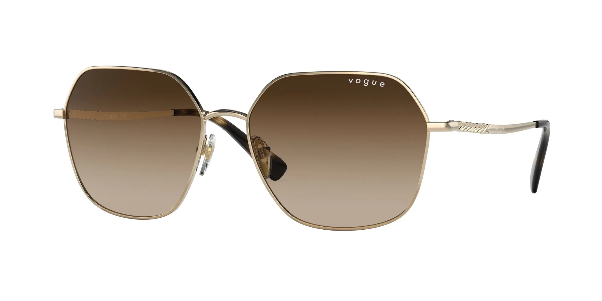 VOGUE EYEWEAR VO4198S 848/13 Occhiali da sole Metallo Oro Marrone Geometrica Normale Sfumato - immagine 1